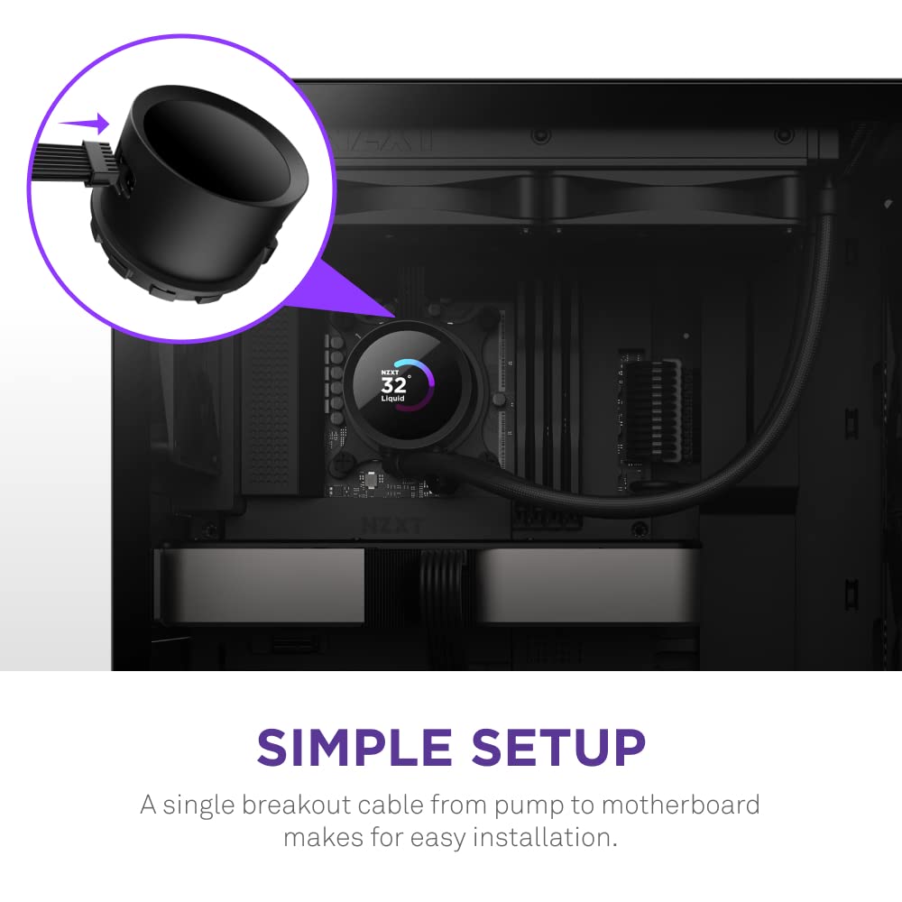 NZXT Kraken 240 - RL - KN - 240 - B1 - 240mm AIO CPU Liquid Cooler Black - Geek Tech
