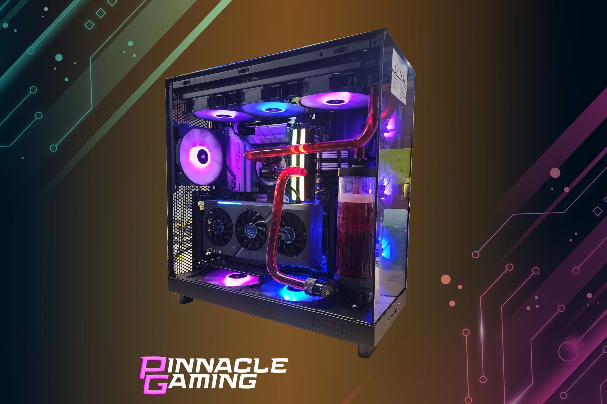 Pinnacle Gaming Custom PC Windows 11 i7 - 13700k RTX 4070 Ti SUPER 2TB NVMe 64GB DDR5 - 6000 Wifi Bluetooth Black - Geek Tech