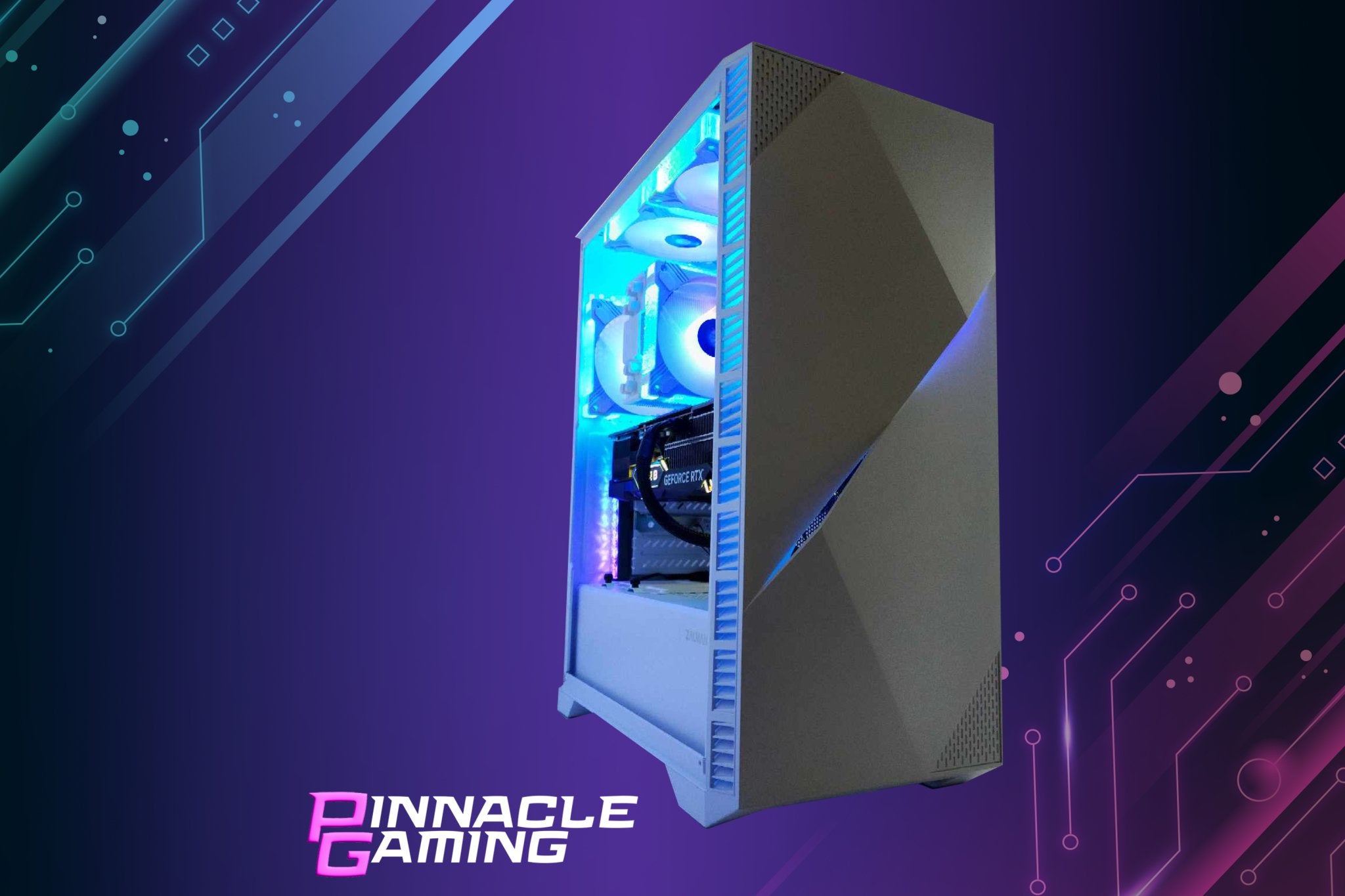 Pinnacle Gaming Desktop PC Computer i7 NVIDIA RTX 4080 SUPER 1TB SSD 32GB DDR5 White RGB B760 - Geek Tech