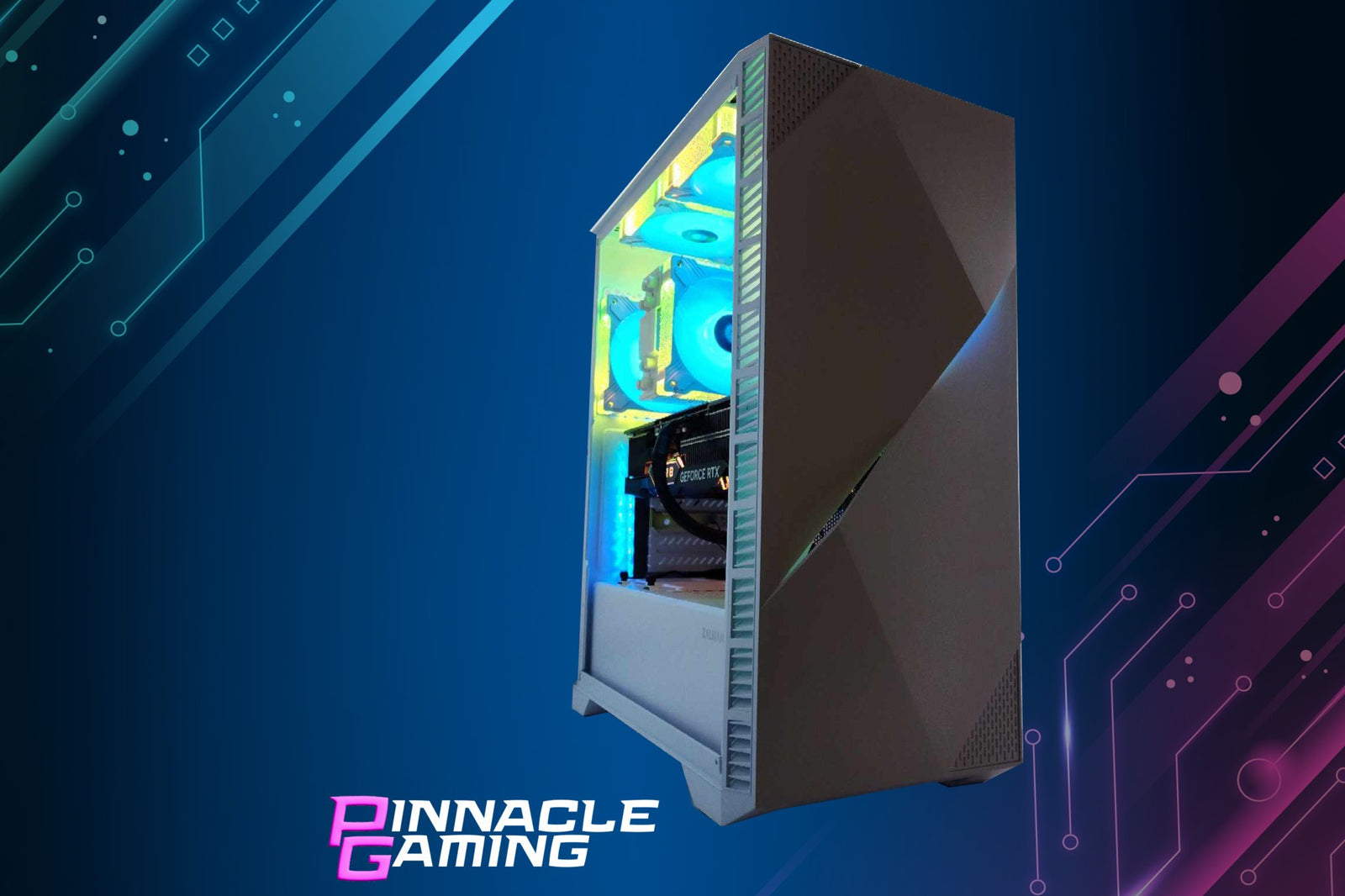 Pinnacle Gaming Desktop PC Computer i9 NVIDIA RTX 4070 2TB SSD 16GB Streaming White H610 - Geek Tech