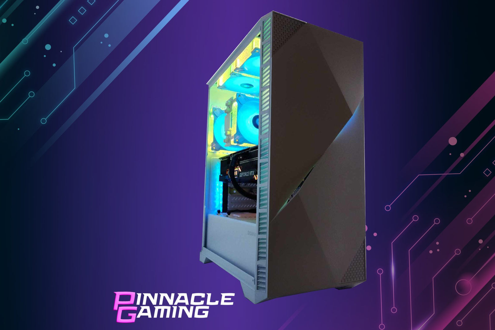 Pinnacle Gaming Desktop PC Computer Intel i7 NVIDIA RTX 4080 SUPER 1TB + 2TB SSD 32GB DDR5 White RGB B760 - Geek Tech