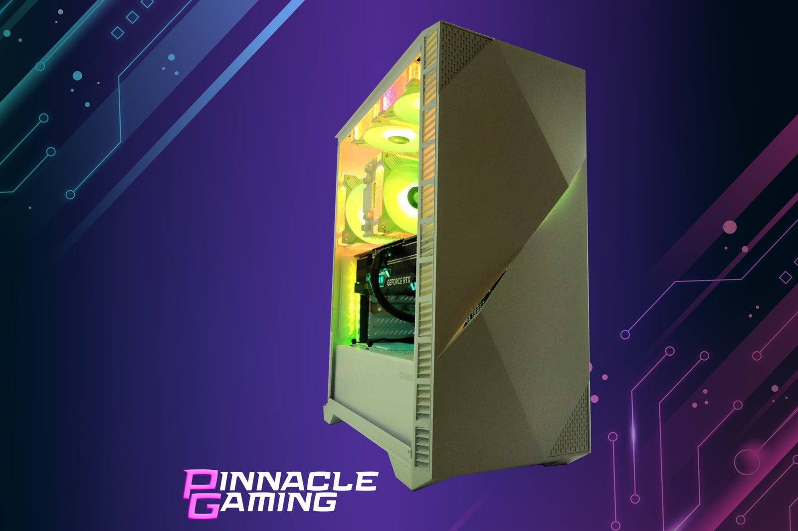 Pinnacle Gaming Desktop PC Computer Intel i7 NVIDIA RTX 4080 SUPER 1TB + 2TB SSD 32GB DDR5 White RGB B760 - Geek Tech