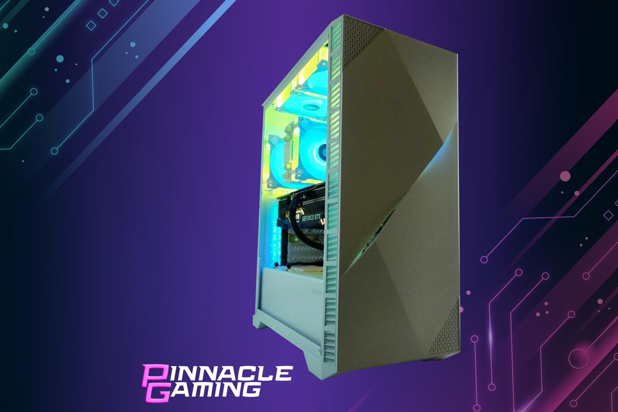 Pinnacle Gaming Desktop PC Computer Intel i7 NVIDIA RTX 4080 SUPER 2TB + 2TB SSD 32GB DDR5 White RGB B760 - Geek Tech