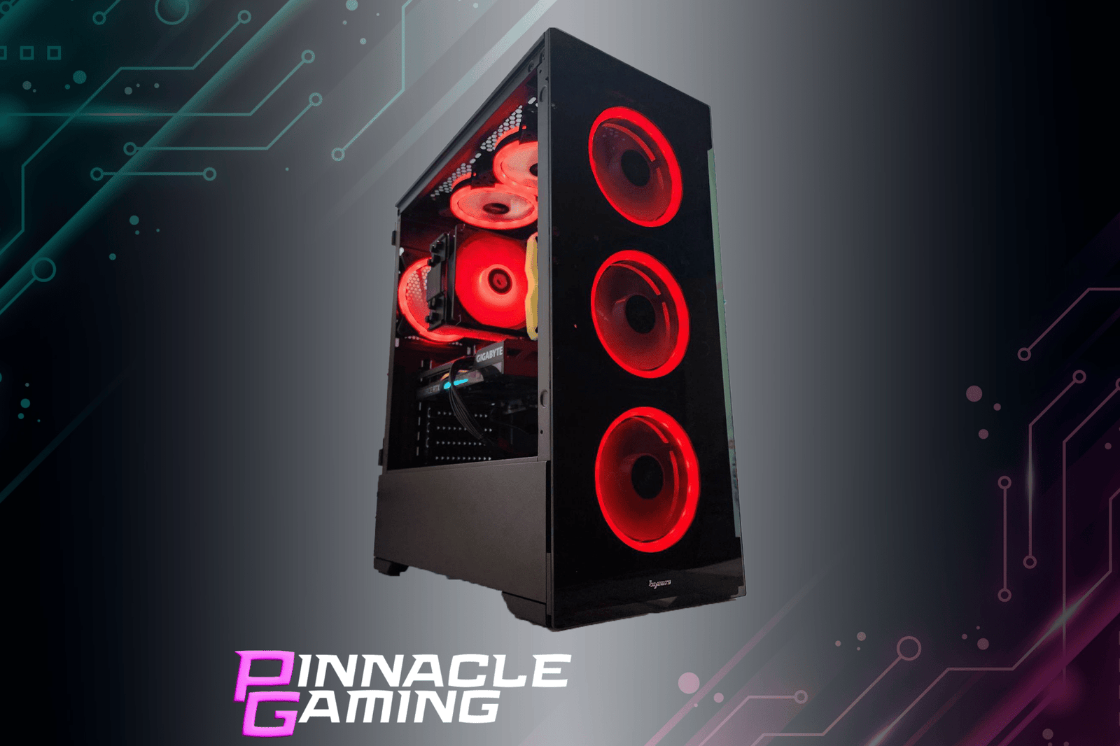 Pinnacle Gaming Desktop Ryzen 5 RX 580 8GB 2TB SSD 32GB DDR4 Black Voguish - Geek Tech