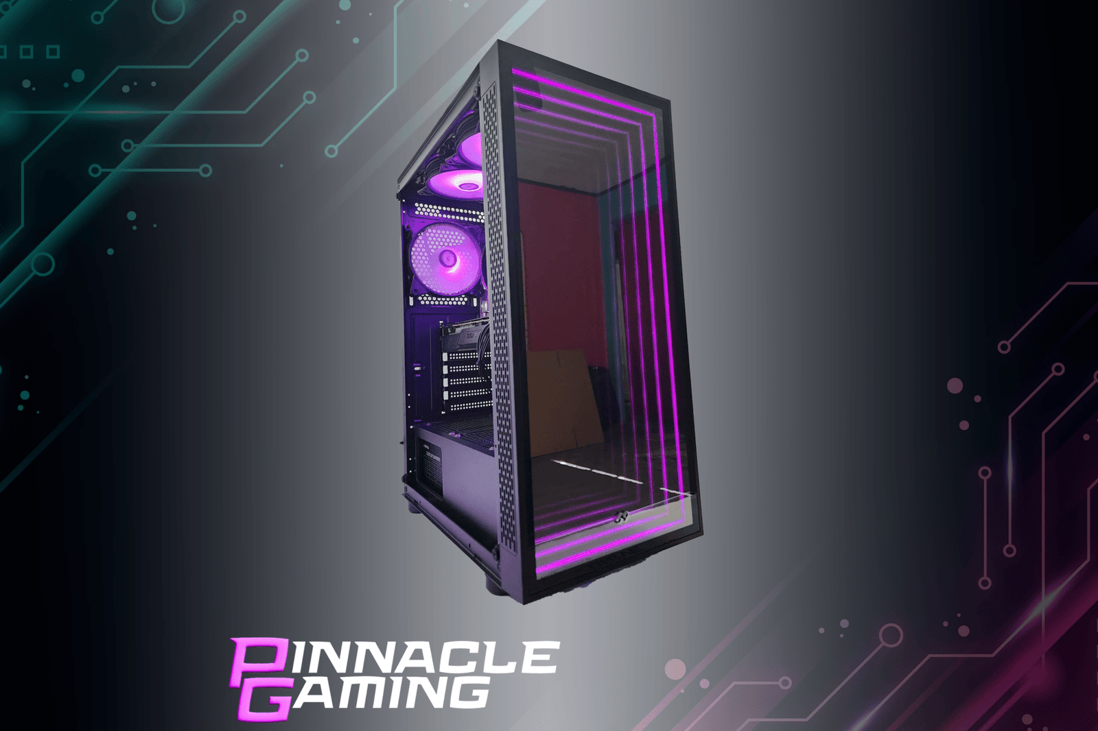 Pinnacle Gaming Desktop Ryzen 5 RX 580 8GB 500GB SSD 8GB DDR4 Black Optillusion - Geek Tech