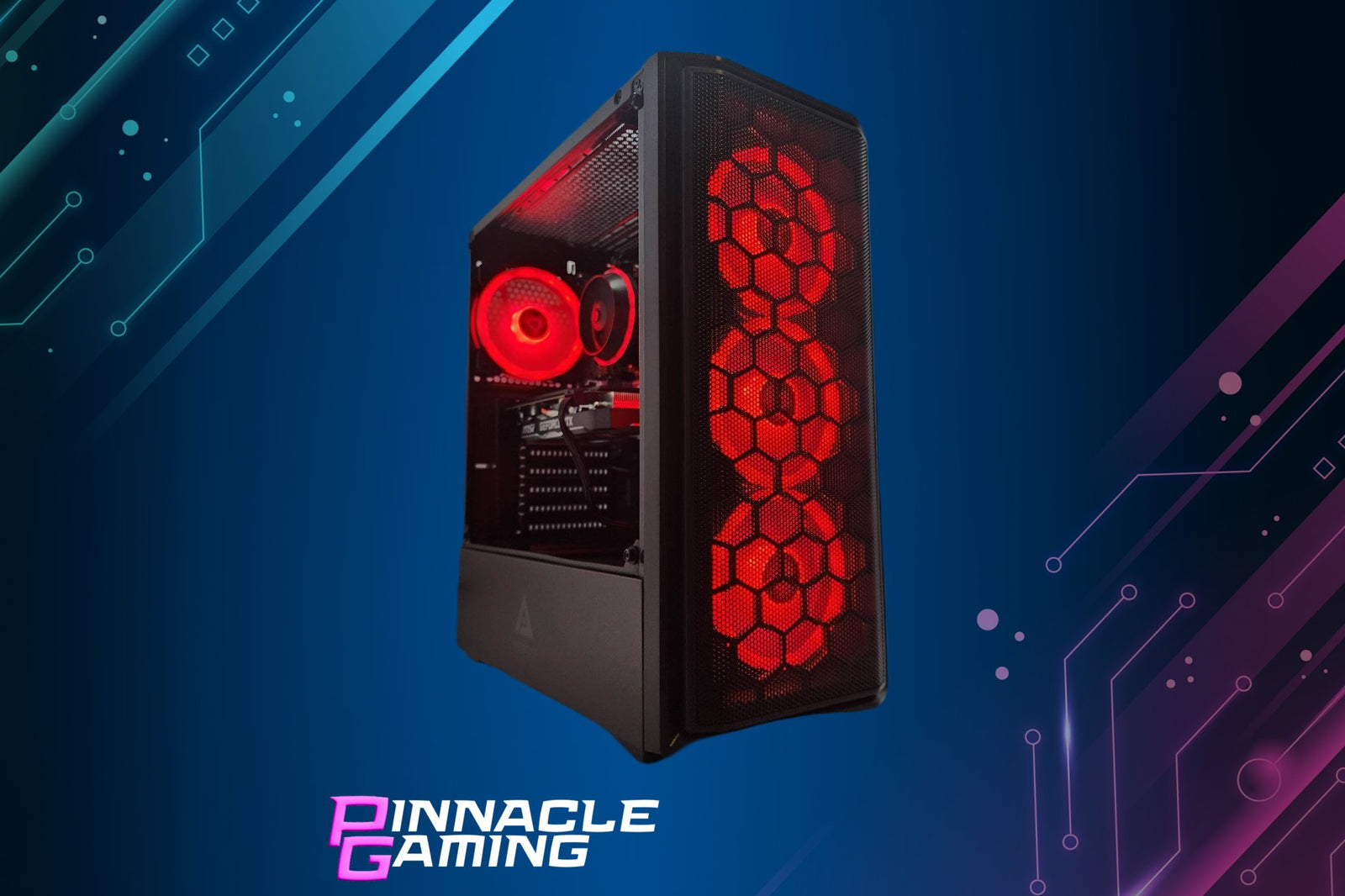 Pinnacle Gaming PC Desktop Computer i3 NVIDIA RTX 4060 1TB SSD 16GB DDR5 Predator Black H610 - Geek Tech