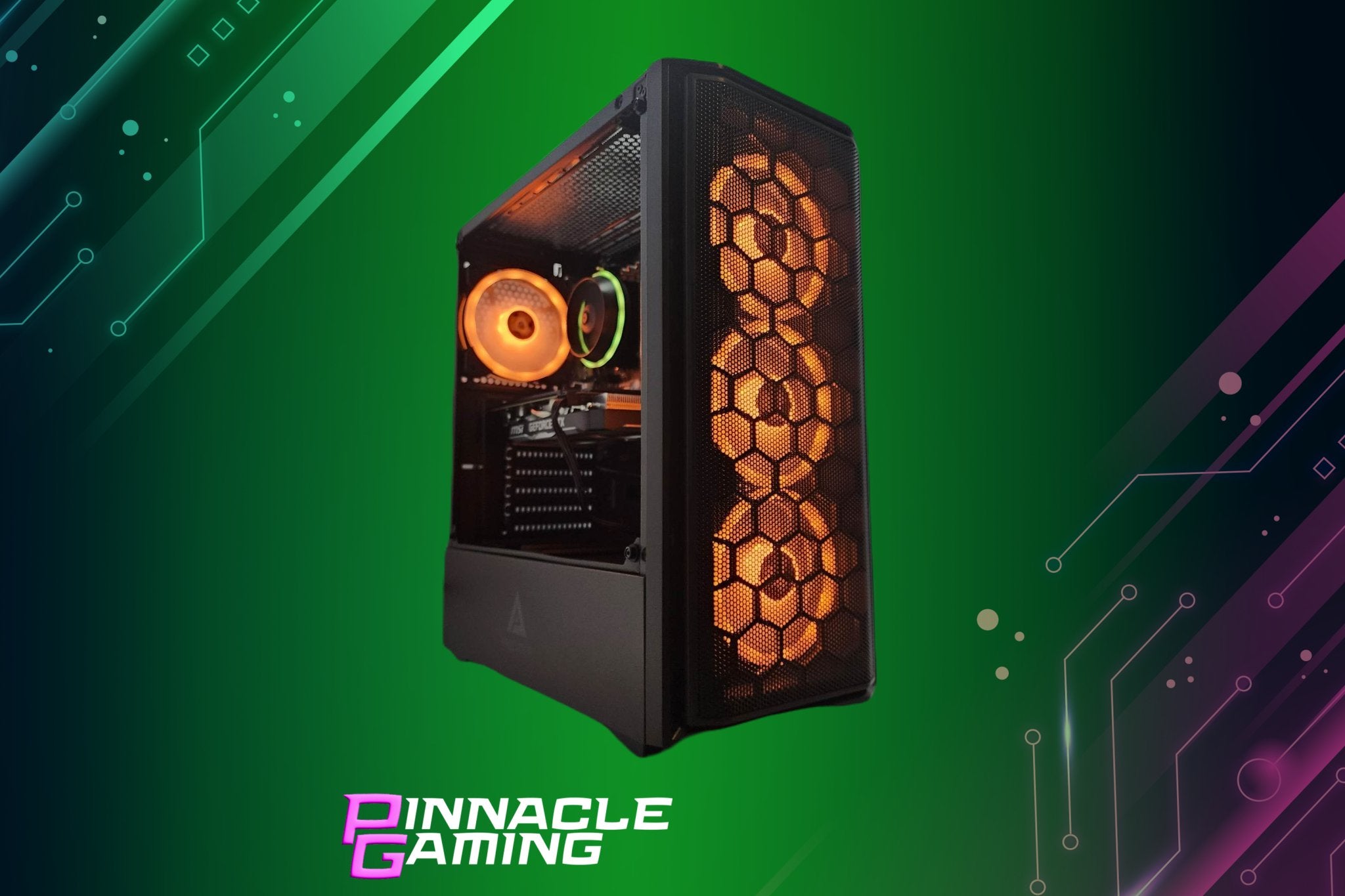 Pinnacle Gaming PC Desktop Computer i5 SSD 500GB 1TB 2TB NVIDIA GTX RTX 16GB 32GB Predator Black H6 - Geek Tech