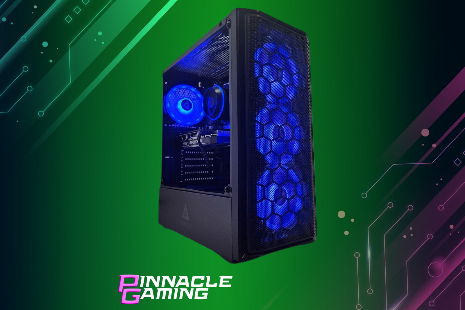 Pinnacle Gaming PC Desktop Computer i5 SSD 500GB 1TB 2TB NVIDIA GTX RTX 16GB 32GB Predator Black H6 - Geek Tech