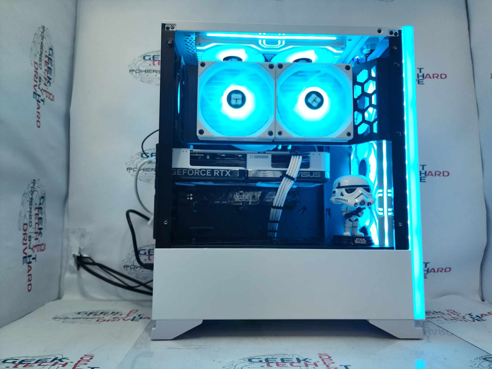 Pinnacle Legendary Desktop Gaming PC Computer Ryzen 5 RTX 4070 1tb NVMe 32GB DDR5 AIO White S5 - Geek Tech