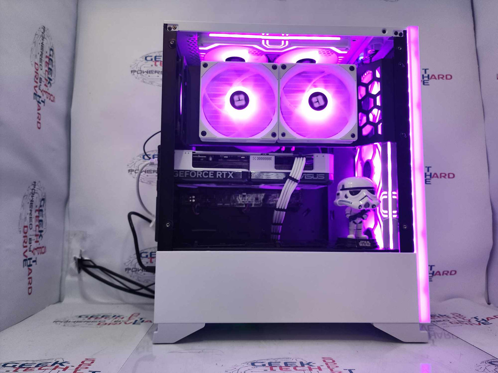 Pinnacle Legendary Desktop Gaming PC Computer Ryzen 5 RTX 4070 1tb NVMe 32GB DDR5 AIO White S5 - Geek Tech