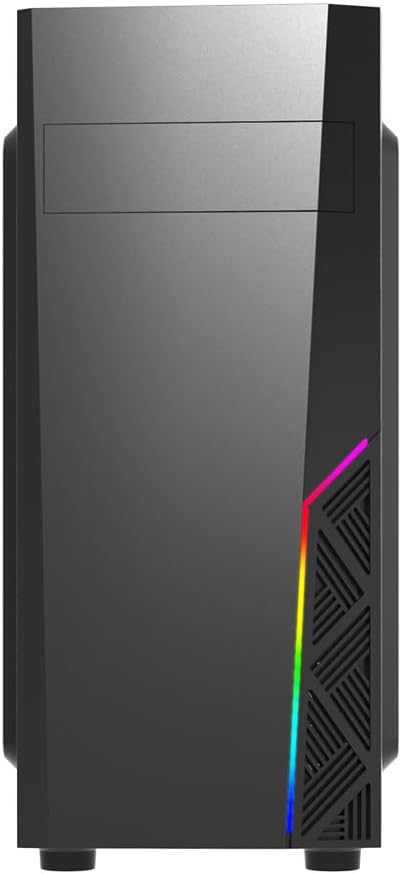 Zalman T8 Gaming PC Case - Spectrum RGB Lighting Strip - Support 5.25” odd Drive - ATX, mATX, Mini - ITX, 120mm Rear Fan preinstalled - USB 3.0, Black - Geek Tech