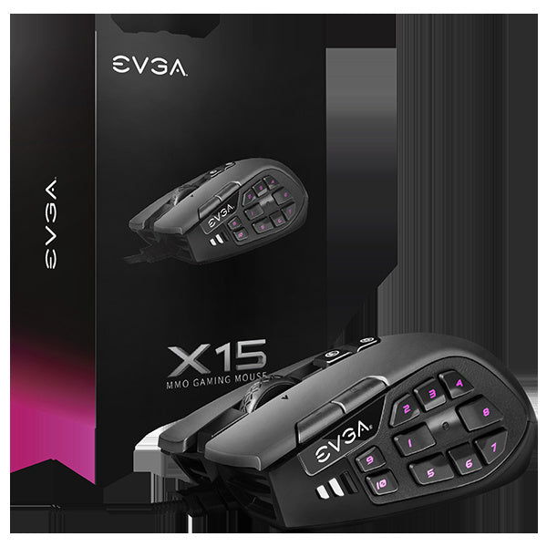 EVGA X15 MMO Gaming Mouse 904-W1-15BK-KR