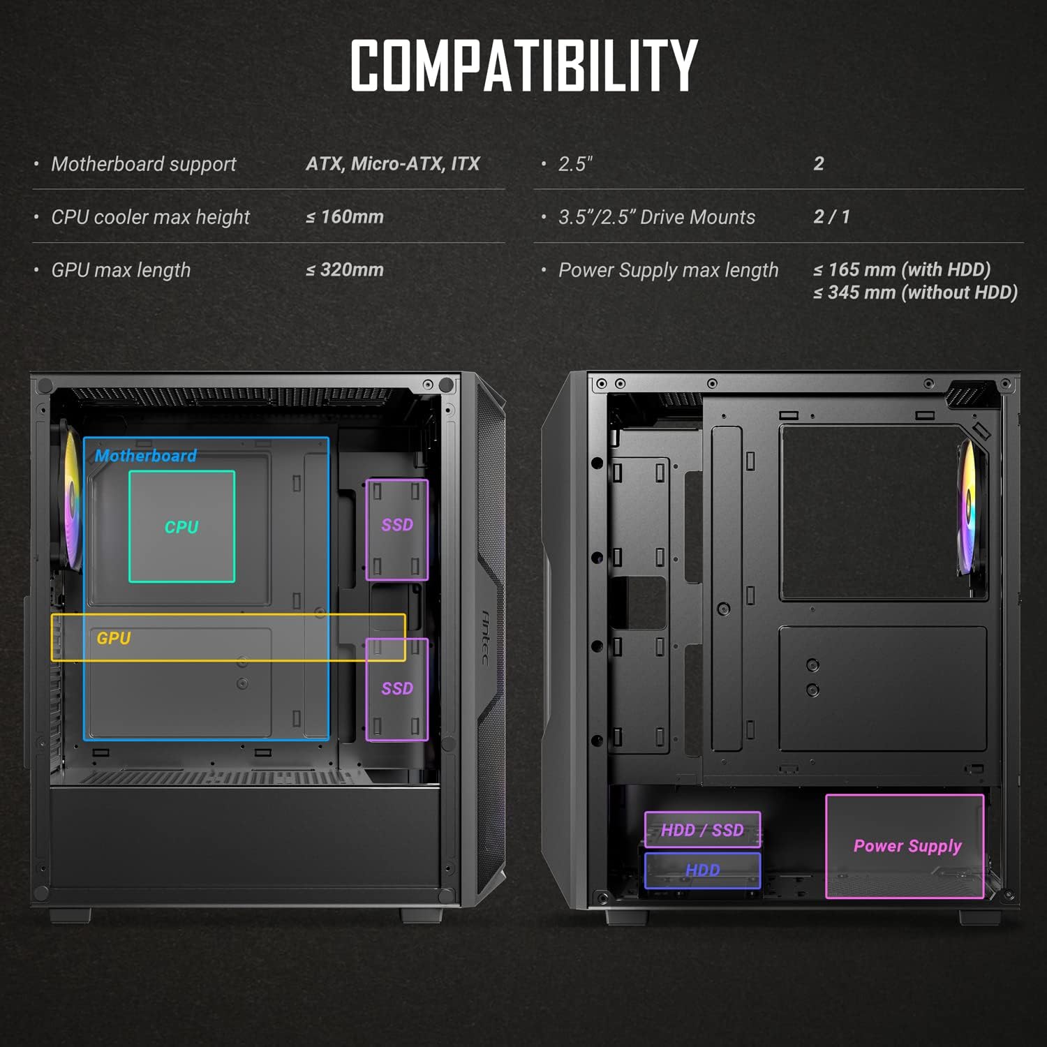 Antec AX61 Elite Gaming PC Case - Geek Tech