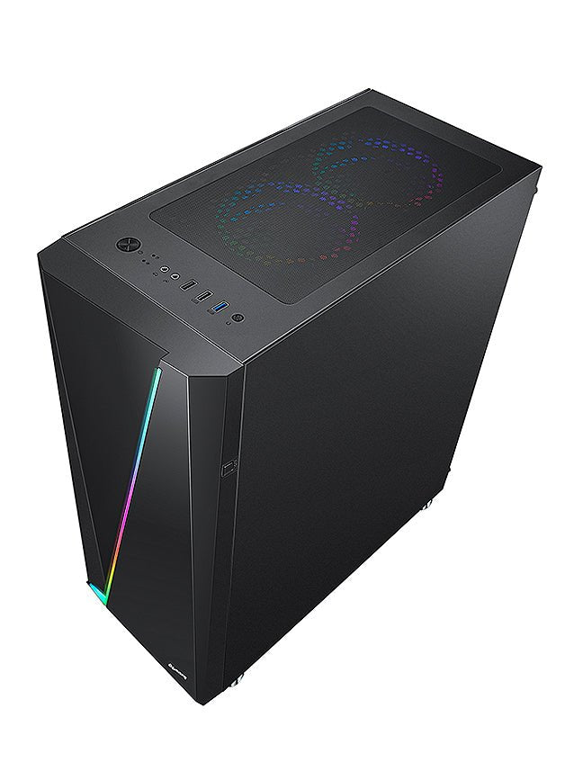 BGears Draco5907 RGB Gaming Computer Case RGB E-ATX ATX Micro-ATX Mini-ITX Tempered Glass Black - Geek Tech