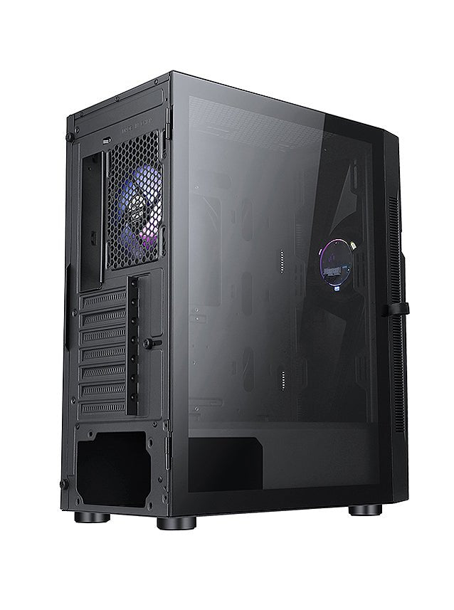 BGears Vortex RGB Gaming Computer Case ETA ATX Micro-ATX ITX Tempered Glass Black - Geek Tech