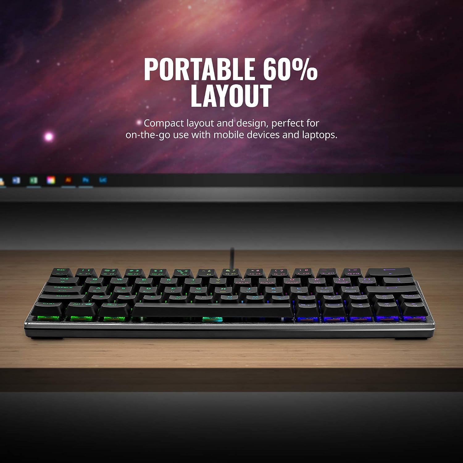 Cooler Master SK620 60% Space Grey Mechanical Low Profile Gaming Keyboard SK-620-GKTL1-US - Geek Tech