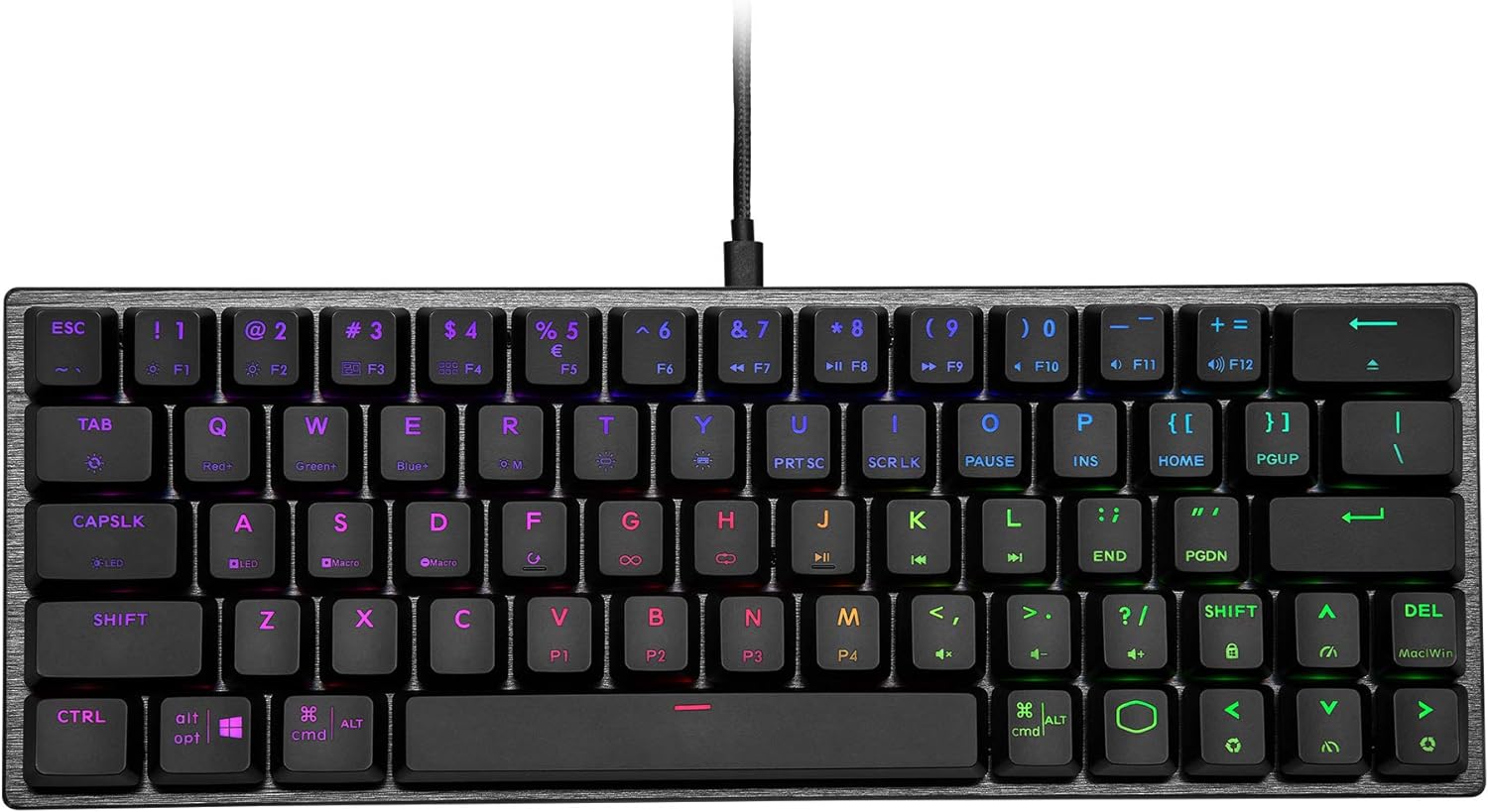 Cooler Master SK620 60% Space Grey Mechanical Low Profile Gaming Keyboard SK-620-GKTL1-US - Geek Tech