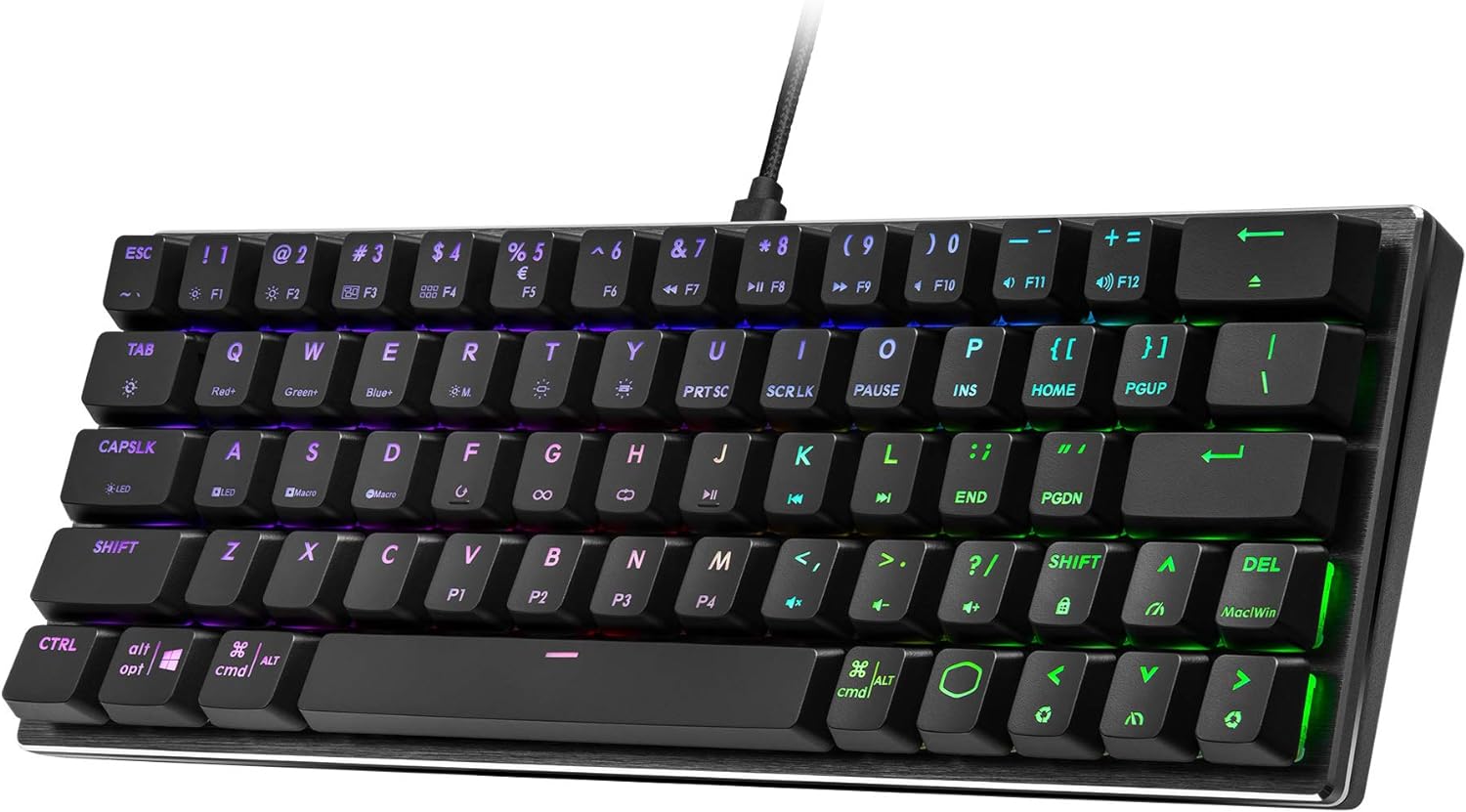 Cooler Master SK620 60% Space Grey Mechanical Low Profile Gaming Keyboard SK-620-GKTL1-US - Geek Tech