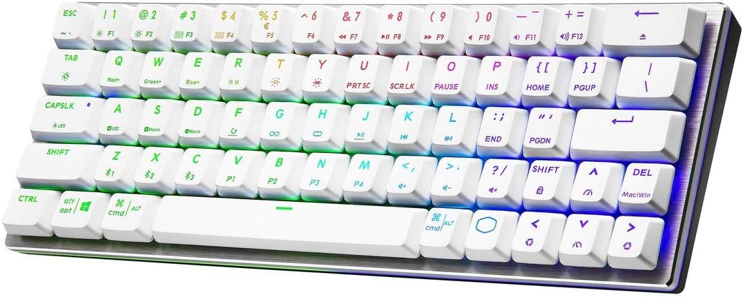 Cooler Master SK622 60% Wireless Bluetooth Silver/White Mechanical Low Profile Gaming Keyboard (SK-622-SKTL1-US) - Geek Tech