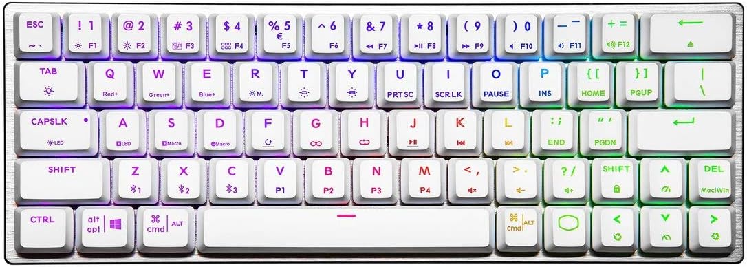 Cooler Master SK622 60% Wireless Bluetooth Silver/White Mechanical Low Profile Gaming Keyboard (SK-622-SKTL1-US) - Geek Tech