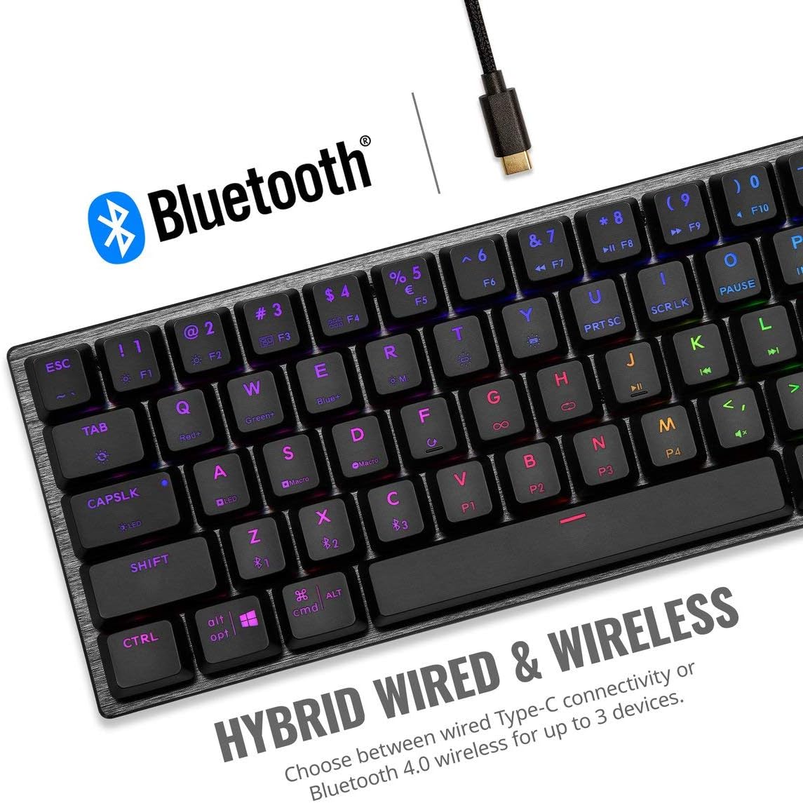 Cooler Master SK622 60% Wireless Bluetooth Space Gray Mechanical Low Profile Gaming Keyboard (SK-622-GKTL1-US) - Geek Tech