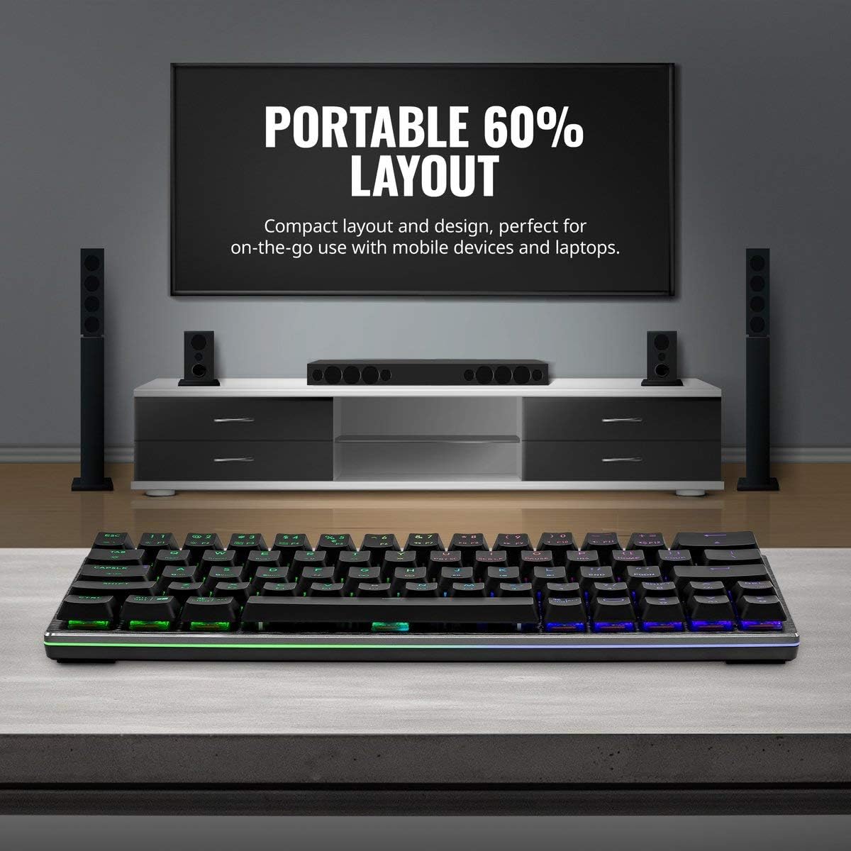 Cooler Master SK622 60% Wireless Bluetooth Space Gray Mechanical Low Profile Gaming Keyboard (SK-622-GKTL1-US) - Geek Tech