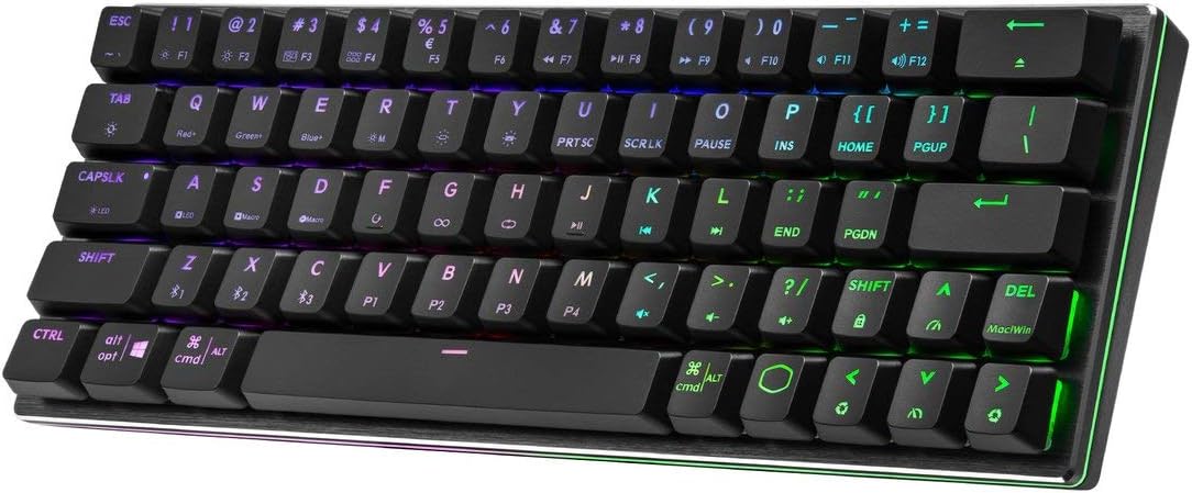 Cooler Master SK622 60% Wireless Bluetooth Space Gray Mechanical Low Profile Gaming Keyboard (SK-622-GKTL1-US) - Geek Tech