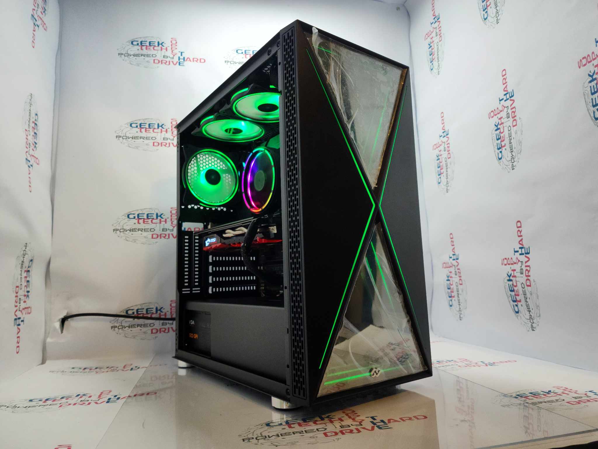 Custom Gaming Desktop PC Ryzen 256gb SSD 1tb HDD GTX 1060 6gb 28gb DDR4 Blackwidow Black - Geek Tech