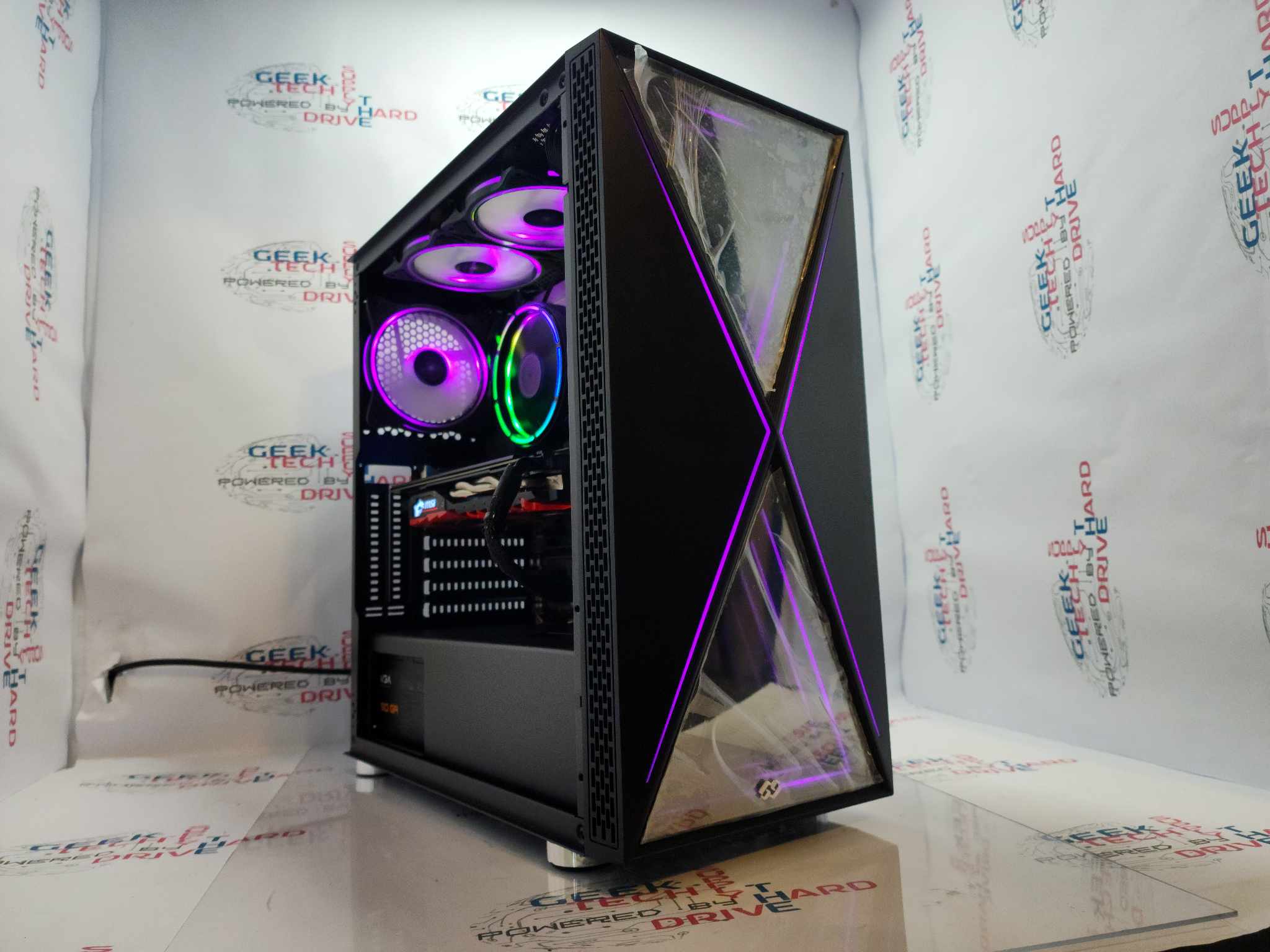 Custom Gaming Desktop PC Ryzen 256gb SSD 1tb HDD GTX 1060 6gb 28gb DDR4 Blackwidow Black - Geek Tech