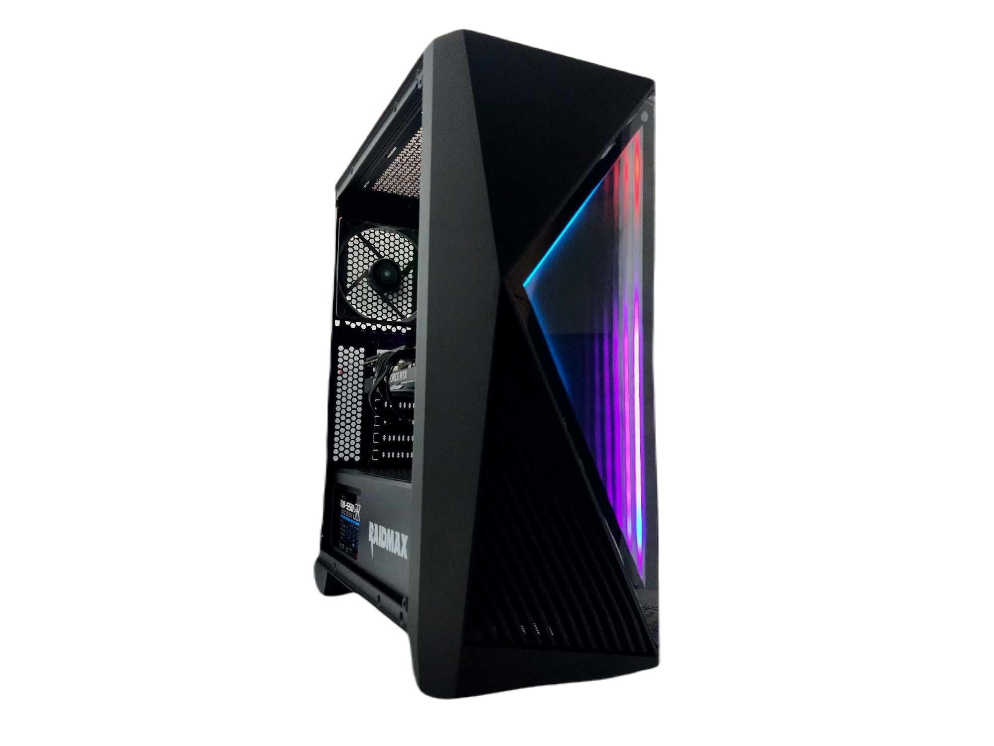 Custom Gaming Desktop PC Ryzen 3 Quad-Core 500GB SSD RTX 2060 32gb Black S811 A520 - Geek Tech