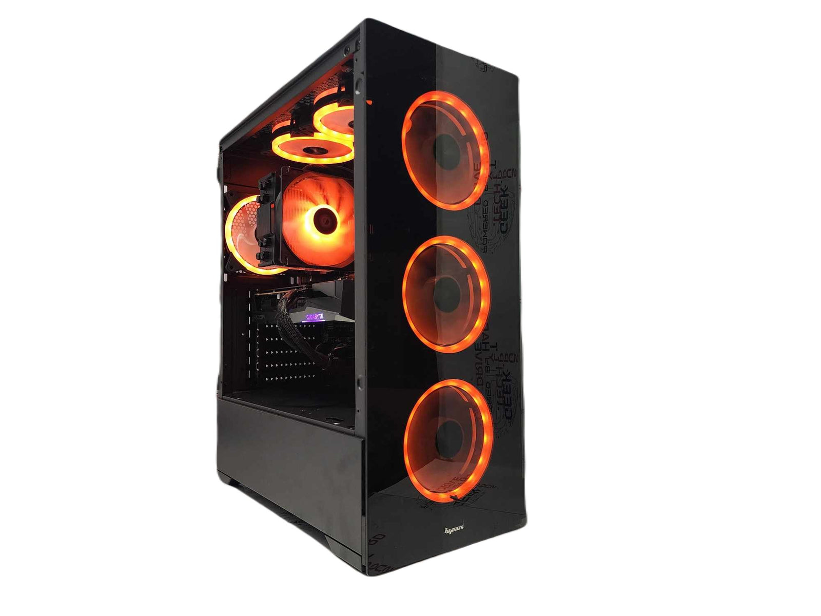 Custom Gaming Desktop PC Ryzen 7 7800X3D 1TB SSD RX 6600 XT 16GB Black Vog A620M - Geek Tech