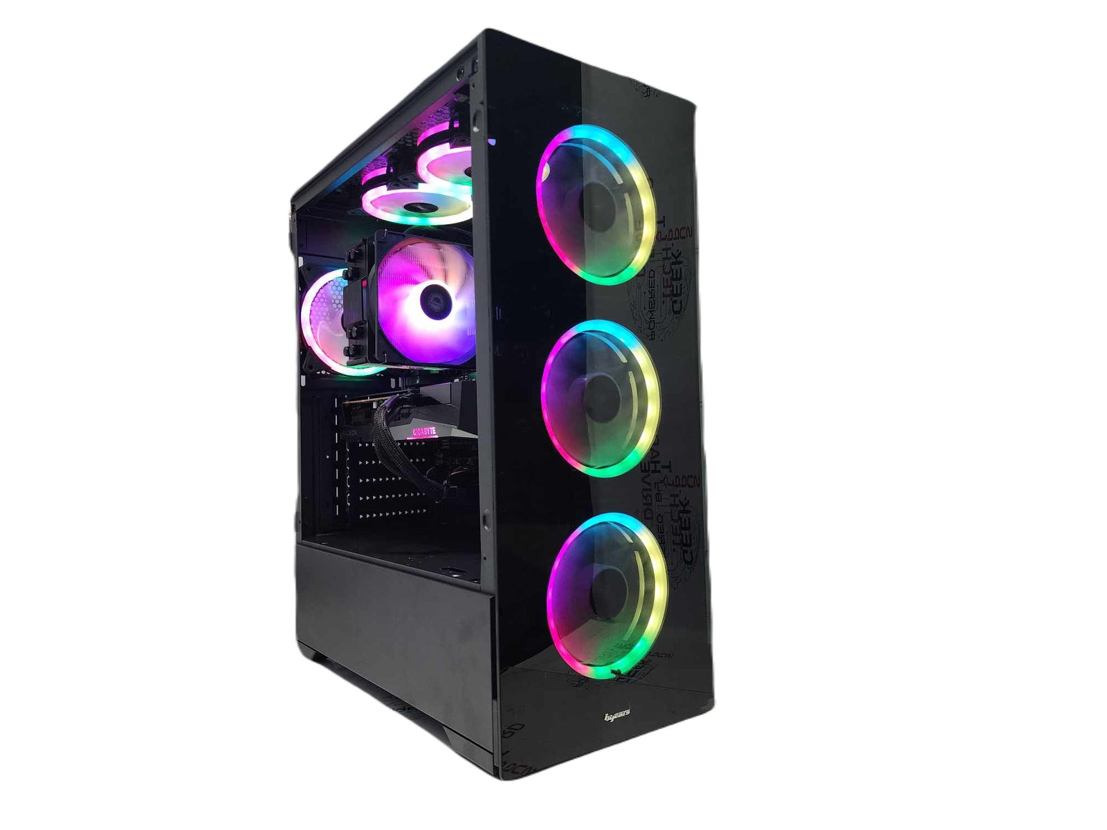 Custom Gaming Desktop PC Ryzen 7 7800X3D 1TB SSD RX 6600 XT 16GB Black Vog A620M - Geek Tech