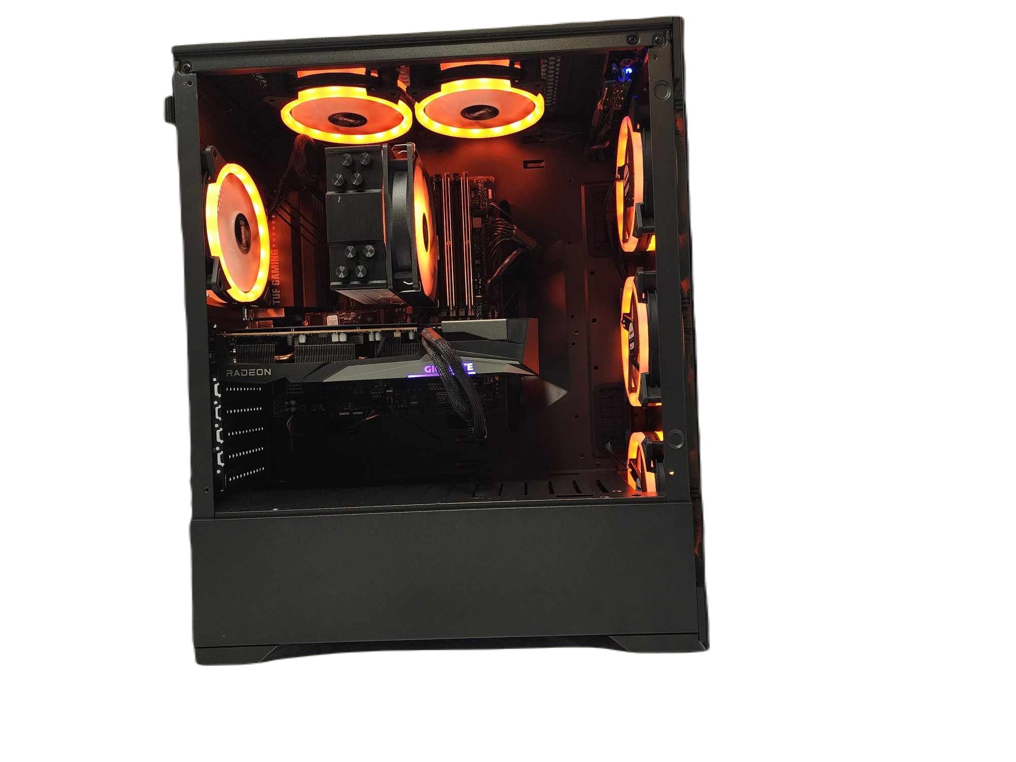 Custom Gaming Desktop PC Ryzen 7 7800X3D 1TB SSD RX 6600 XT 16GB Black Vog A620M - Geek Tech