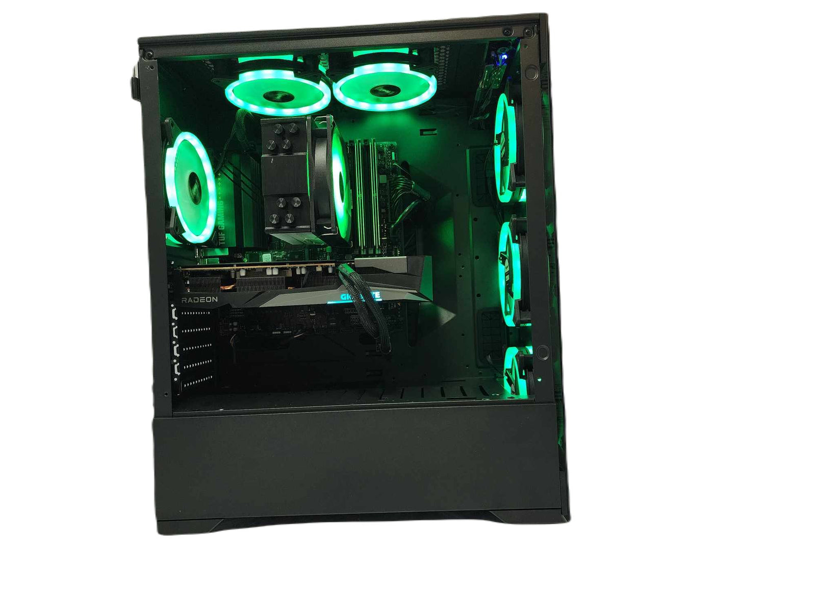 Custom Gaming Desktop PC Ryzen 7 7800X3D 1TB SSD RX 6700 XT 16GB Black Vog A620M - Geek Tech