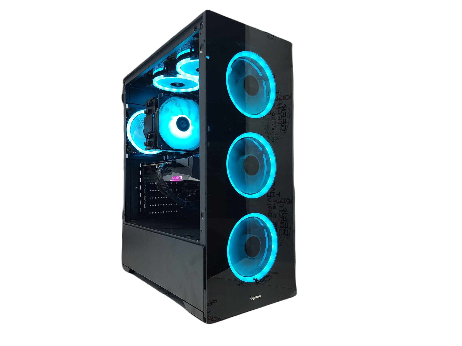 Custom Gaming Desktop PC Ryzen 7 7800X3D 2TB Gen4 + 2TB SSD RX 6600 XT 64GB Black Vog A620M - Geek Tech