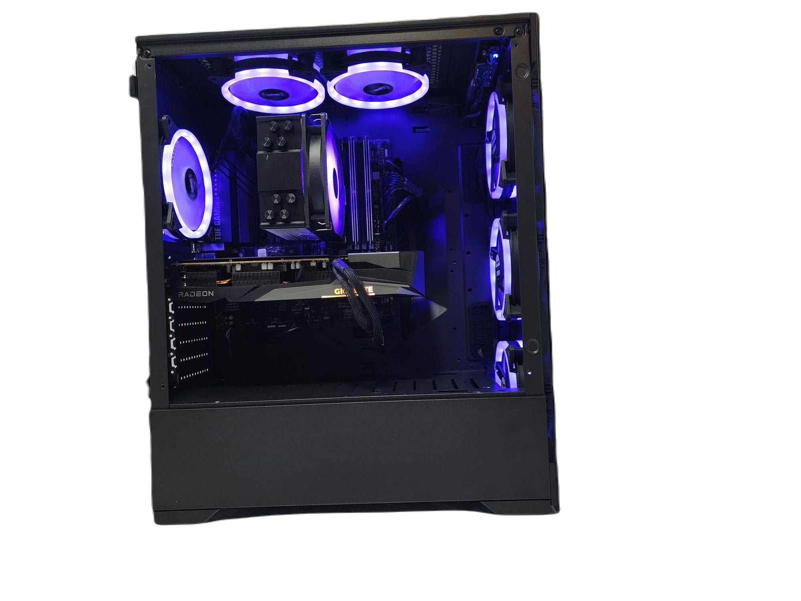 Custom Gaming Desktop PC Ryzen 9 7900X3D 2TB Gen4 + 2TB SSD RX 6600 XT 64GB Black Vog A620M - Geek Tech