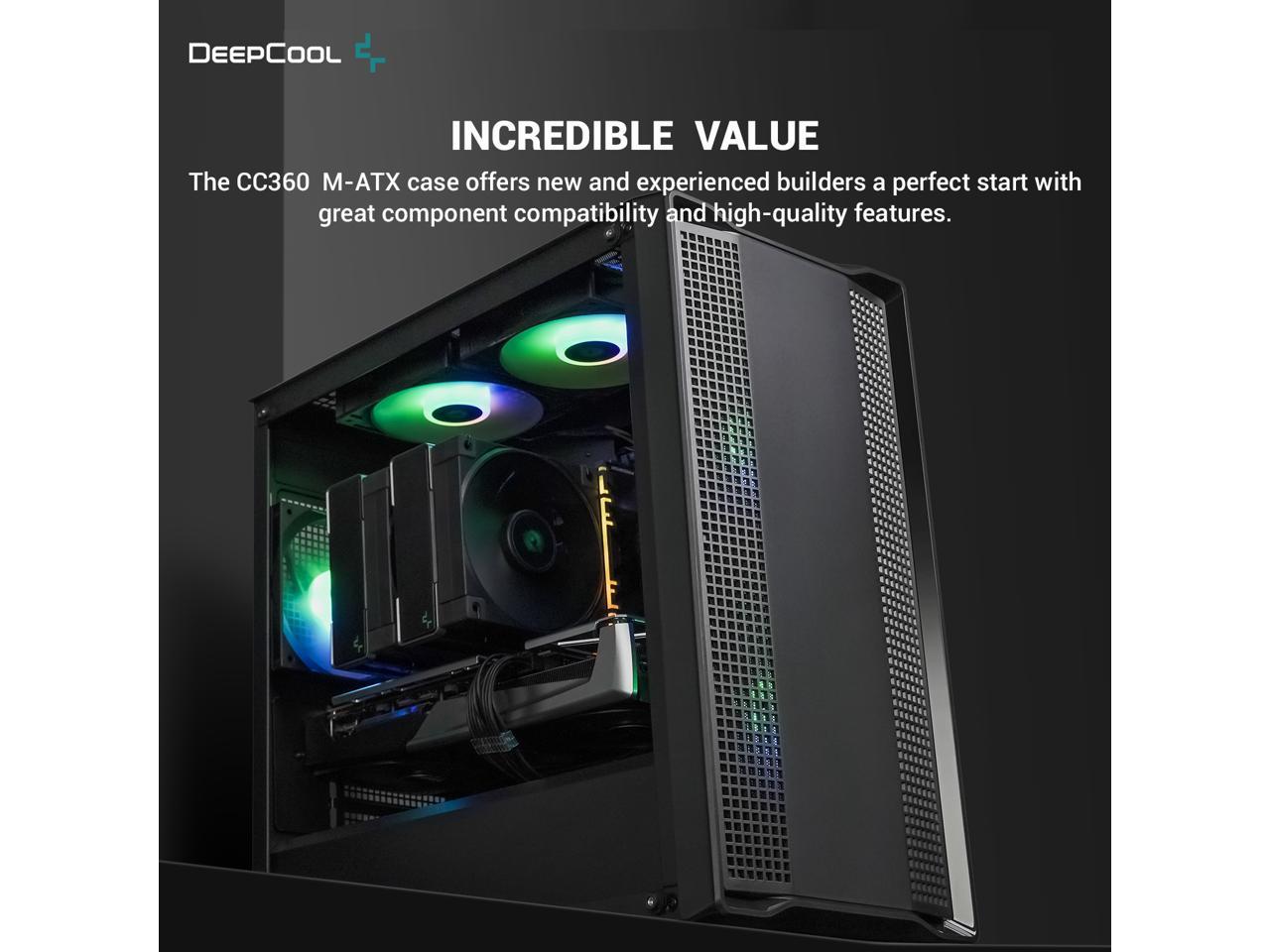 DeepCool CC360 ARGB Gaming Computer Case M-ATX - Geek Tech