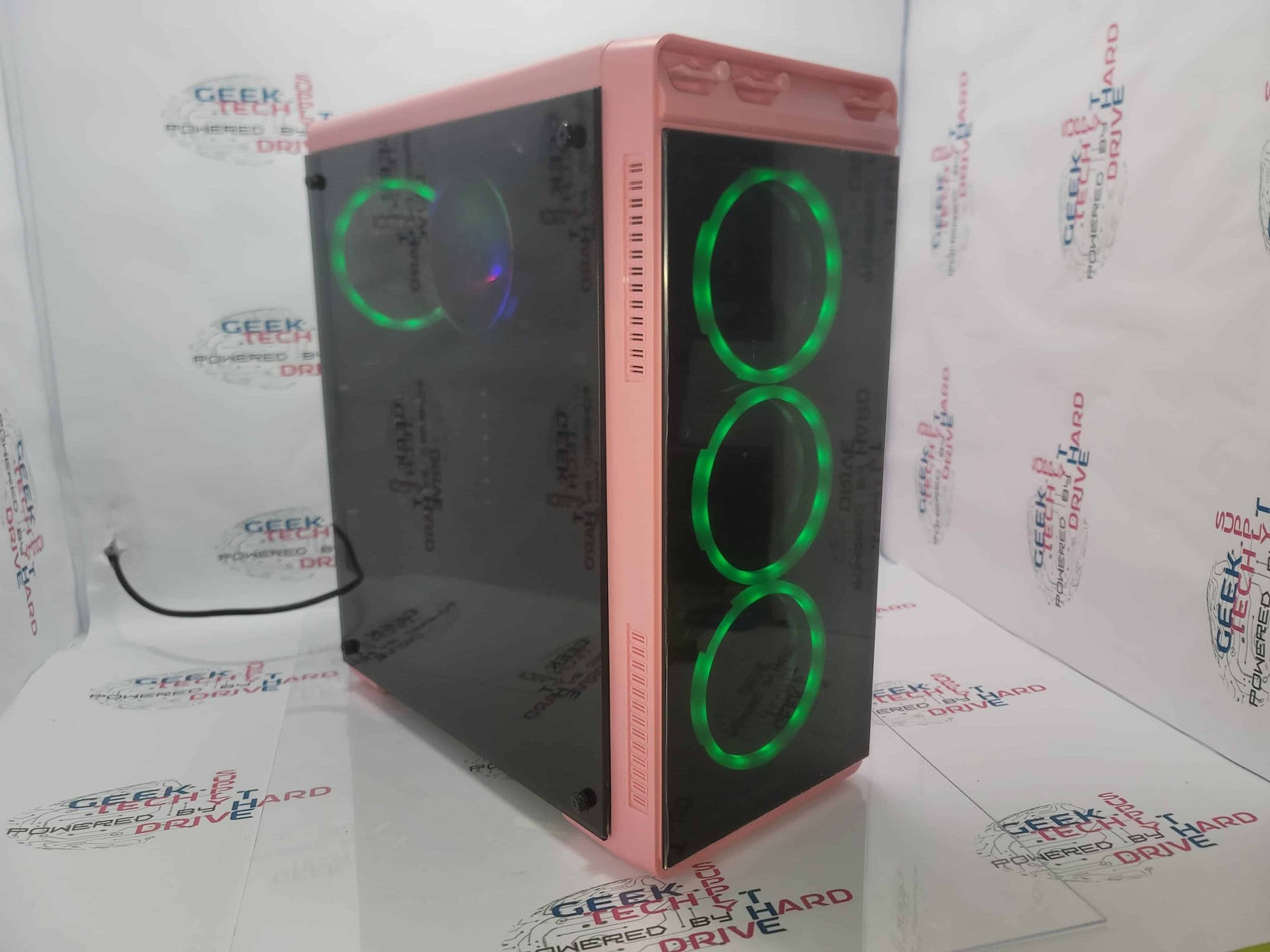 Gaming Custom Desktop PC Computer i5 SSD 500GB 1TB 2TB NVIDIA GTX RTX WiFi Aura Pink H6 - Geek Tech