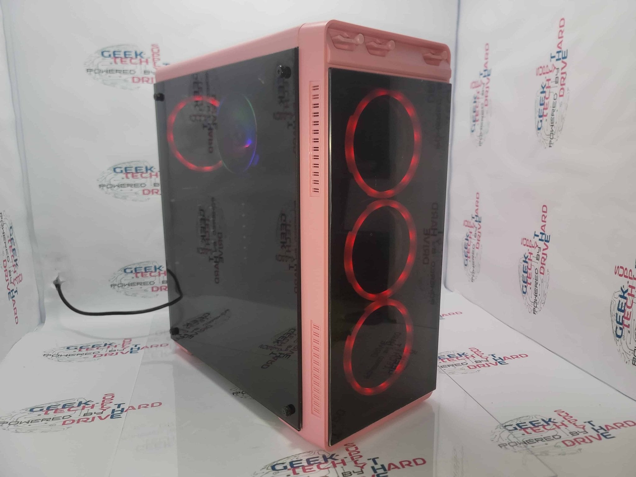 Gaming Custom Desktop PC Computer i5 SSD 500GB 1TB 2TB NVIDIA GTX RTX WiFi Aura Pink H6 - Geek Tech