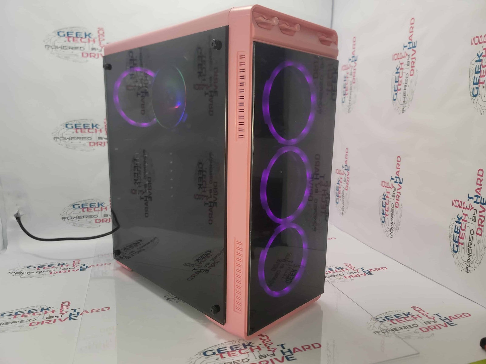 Gaming Custom Desktop PC Computer i5 SSD 500GB 1TB 2TB NVIDIA GTX RTX WiFi Aura Pink H6 - Geek Tech