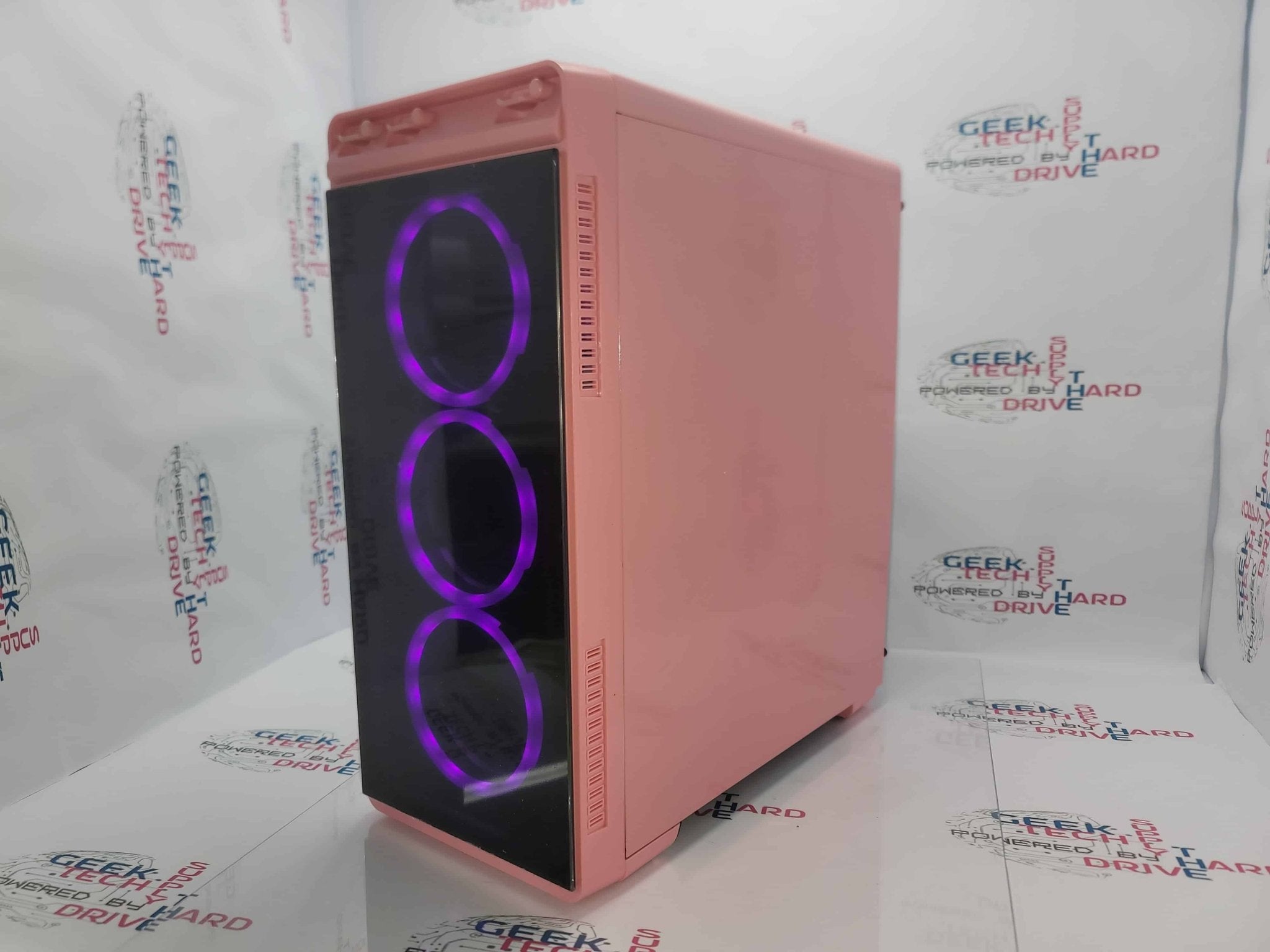 Gaming Custom Desktop PC Computer i5 SSD 500GB 1TB 2TB NVIDIA GTX RTX WiFi Aura Pink H6 - Geek Tech