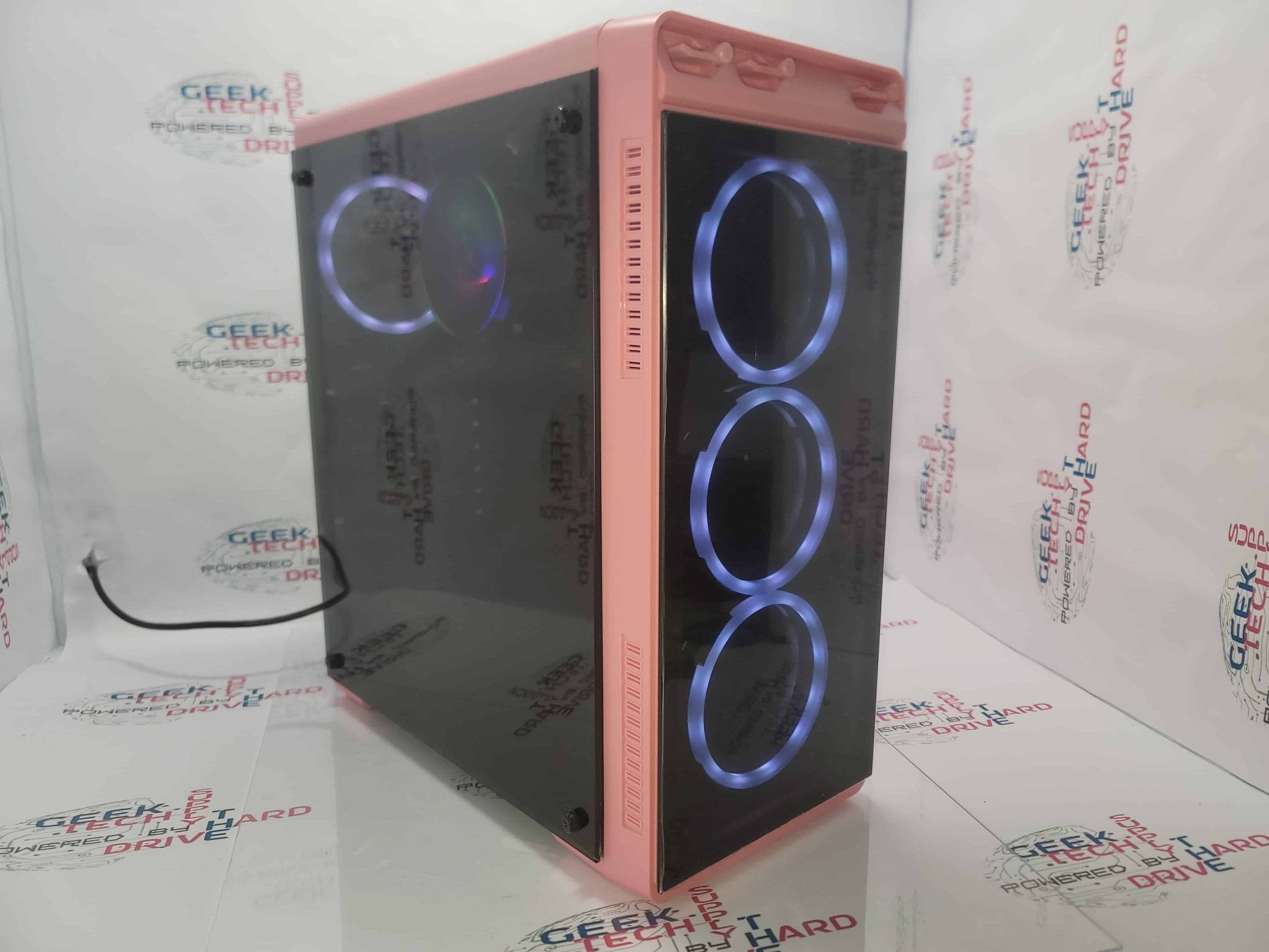 Gaming Custom Desktop PC Computer i5 SSD 500GB 1TB 2TB NVIDIA GTX RTX WiFi Aura Pink H6 - Geek Tech