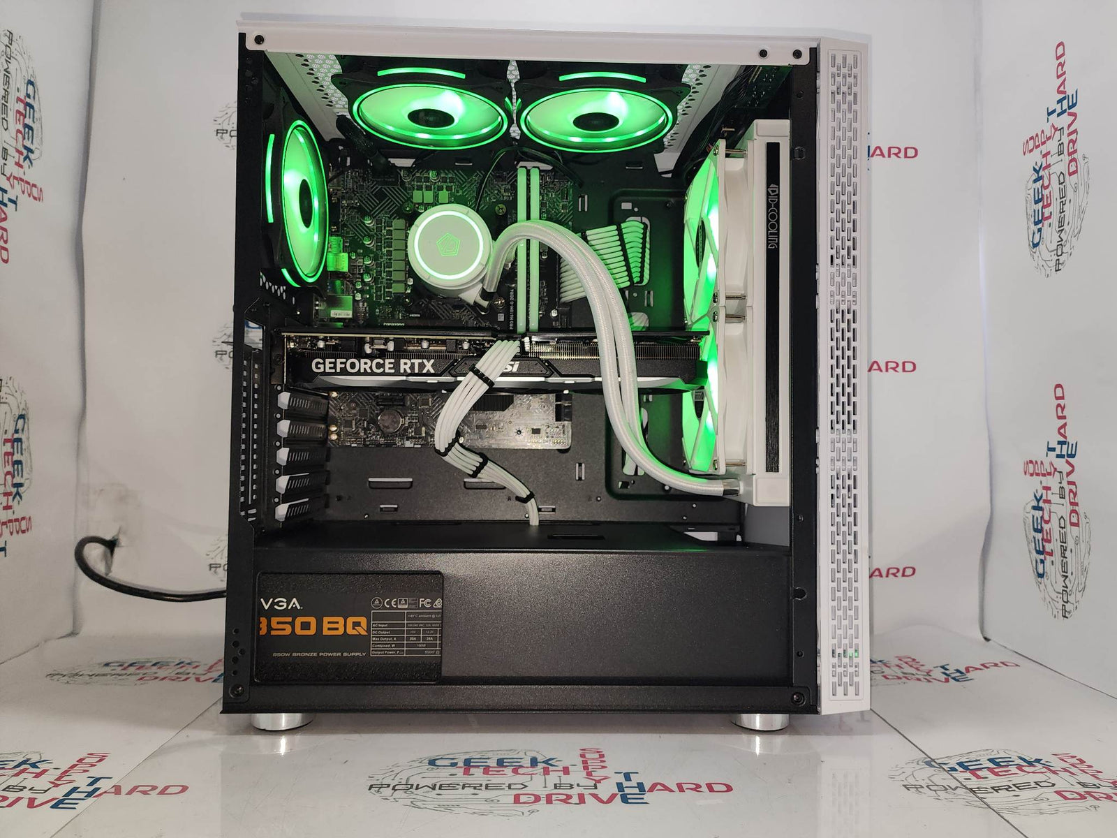 Gaming Custom Desktop PC Computer i7 NVIDIA RTX 3060 Ti SSD 500GB 1TB 2TB 8GB 16GB 32GB Blackwidow White H6 - Geek Tech