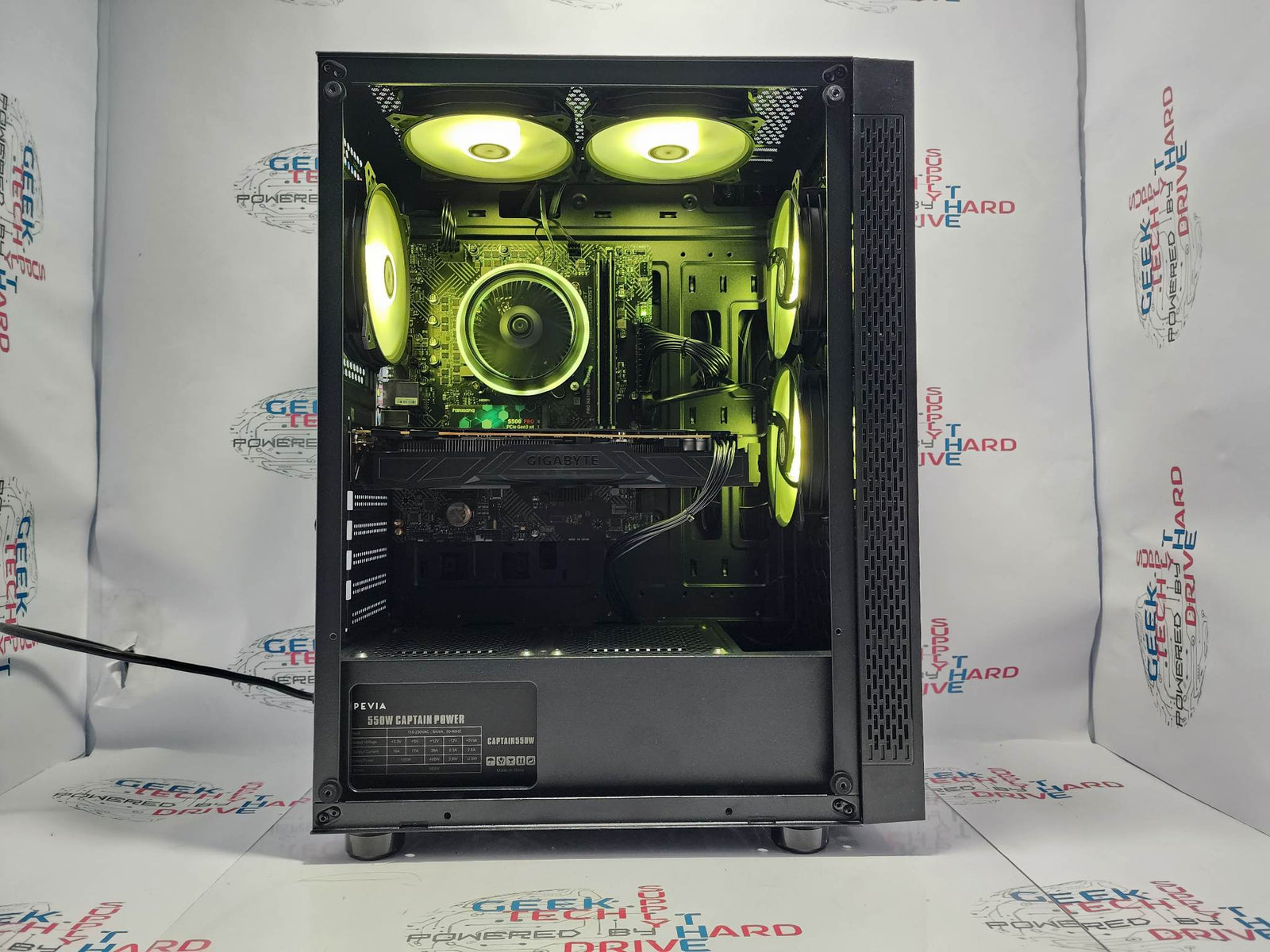 Gaming Custom Desktop PC Ryzen 5 NVIDIA RTX 2060 SSD 500GB 1TB 2TB 16GB 32GB RGB Black Optillusion A5 - Geek Tech