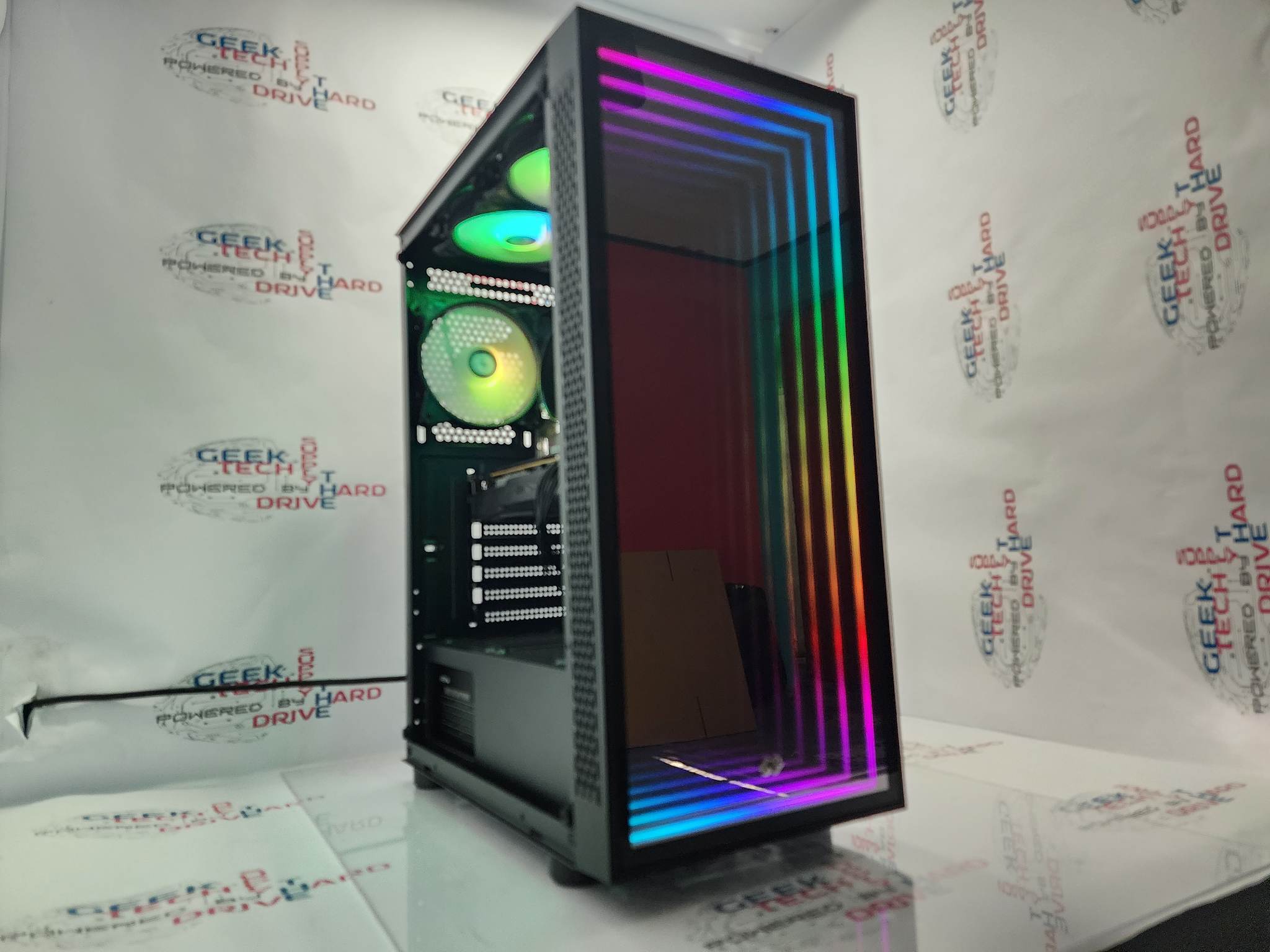 Gaming Custom Desktop PC Ryzen 5 NVIDIA RTX 2060 SSD 500GB 1TB 2TB 16GB 32GB RGB Black Optillusion A5 - Geek Tech