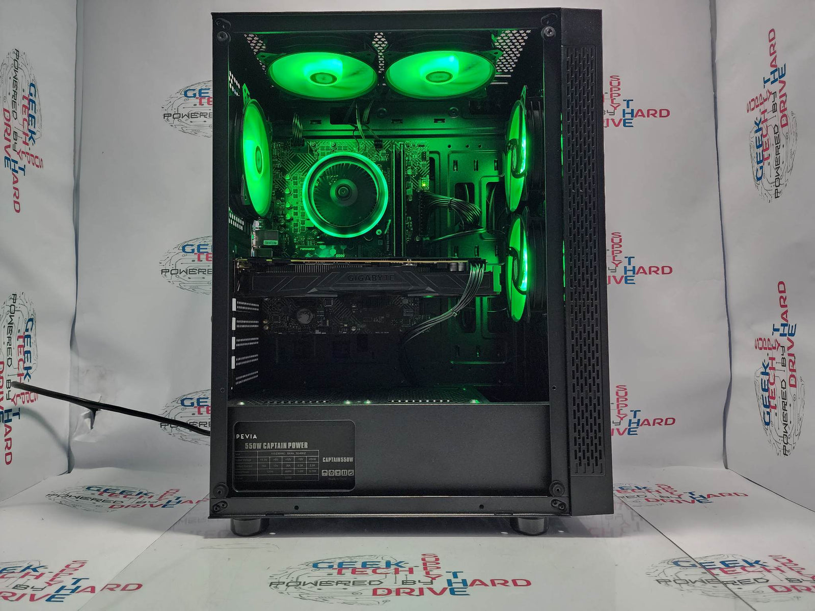 Gaming Custom Desktop PC Ryzen 5 NVIDIA RTX 2060 SSD 500GB 1TB 2TB 16GB 32GB RGB Black Optillusion A5 - Geek Tech