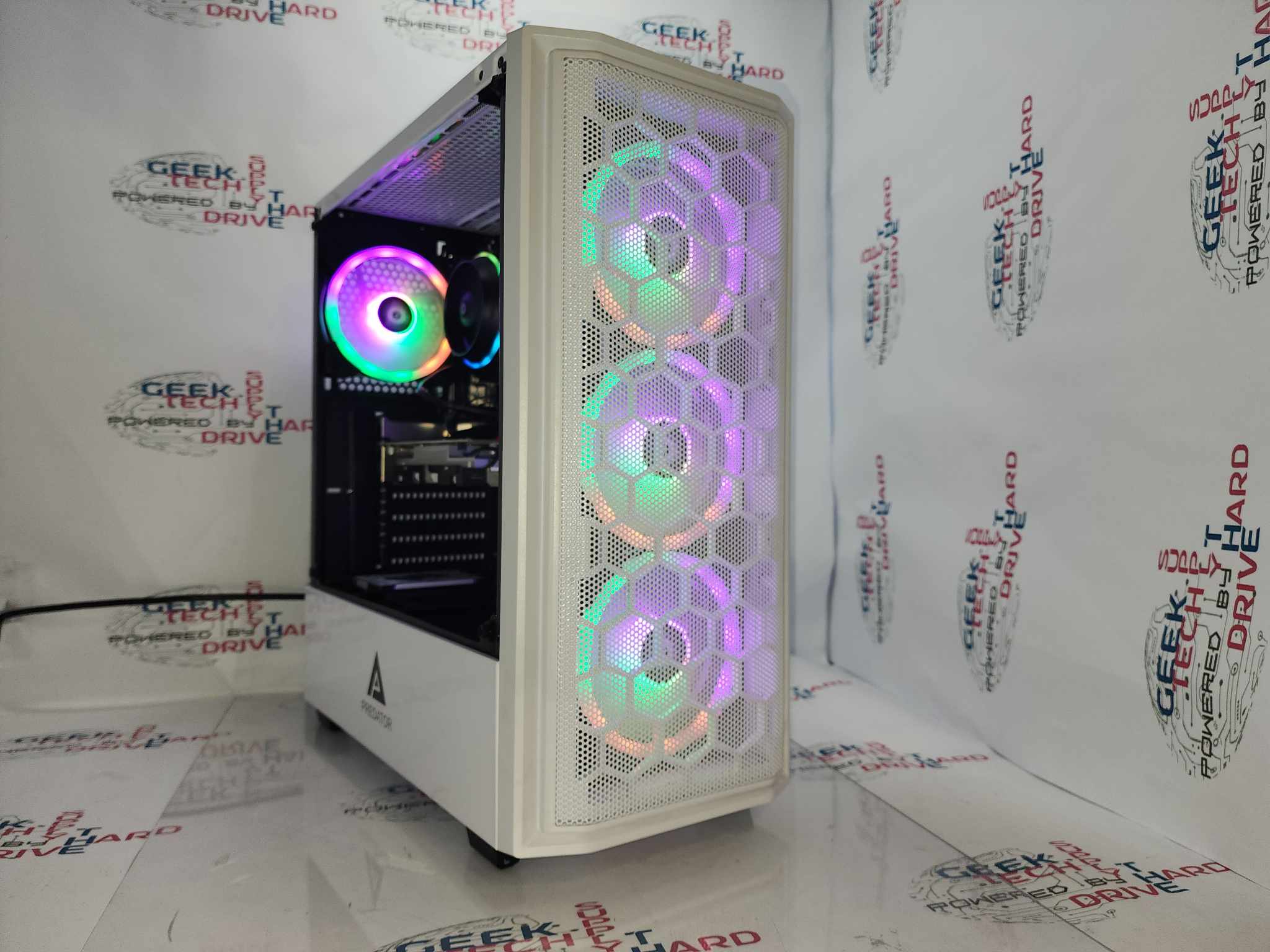 Gaming Desktop PC Computer i5 NVIDIA RTX 2060 SSD 500GB 1TB 2TB 8GB 16GB 32GB RGB SSD NVIDIA GTX RTX WiFi Predator White - Geek Tech