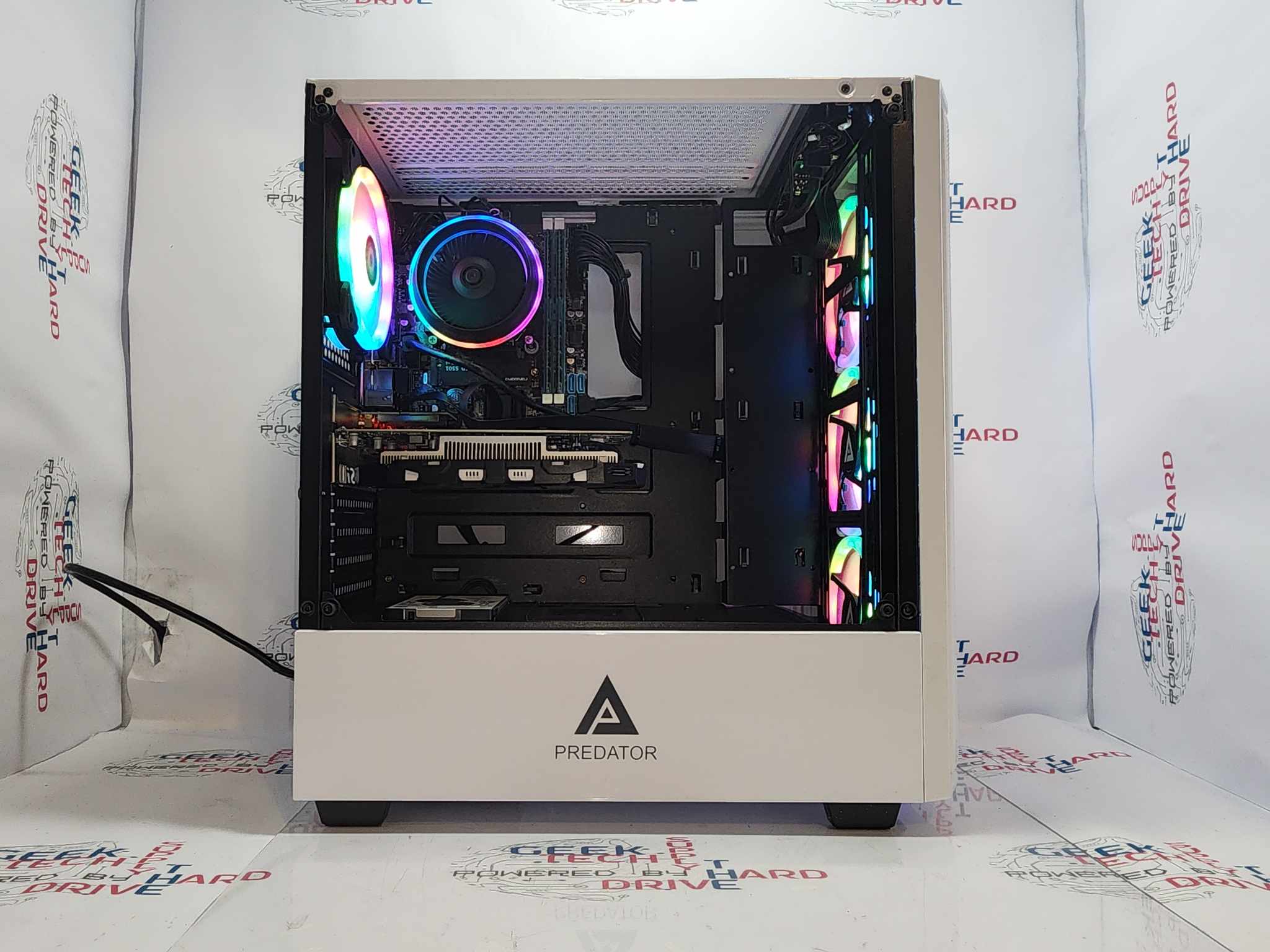 Gaming Desktop PC Computer i5 NVIDIA RTX 2060 SSD 500GB 1TB 2TB 8GB 16GB 32GB RGB SSD NVIDIA GTX RTX WiFi Predator White - Geek Tech