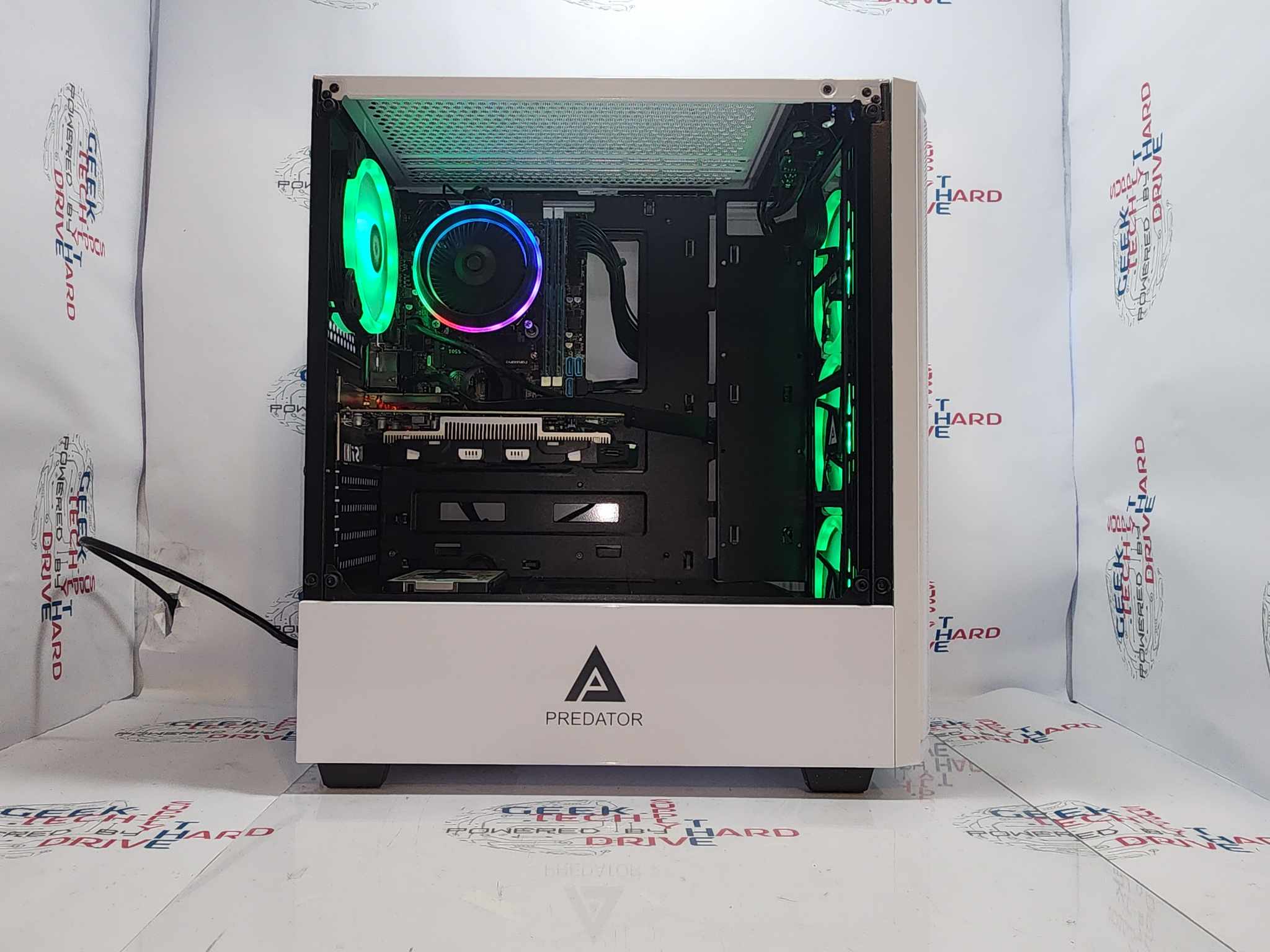 Gaming Desktop PC Computer i5 NVIDIA RTX 2060 SSD 500GB 1TB 2TB 8GB 16GB 32GB RGB SSD NVIDIA GTX RTX WiFi Predator White - Geek Tech