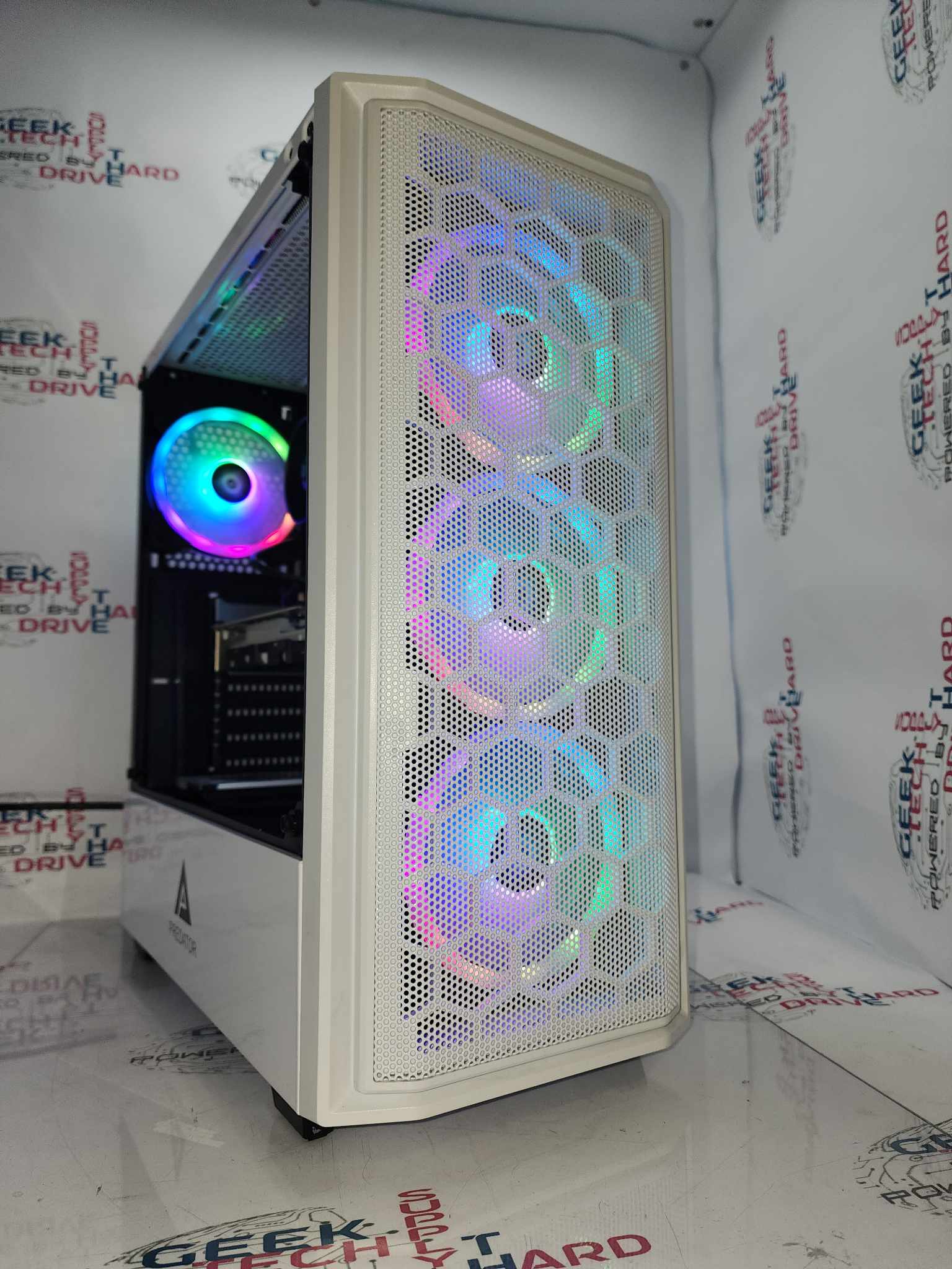 Gaming Desktop PC Computer i5 NVIDIA RTX 2060 SSD 500GB 1TB 2TB 8GB 16GB 32GB RGB SSD NVIDIA GTX RTX WiFi Predator White - Geek Tech